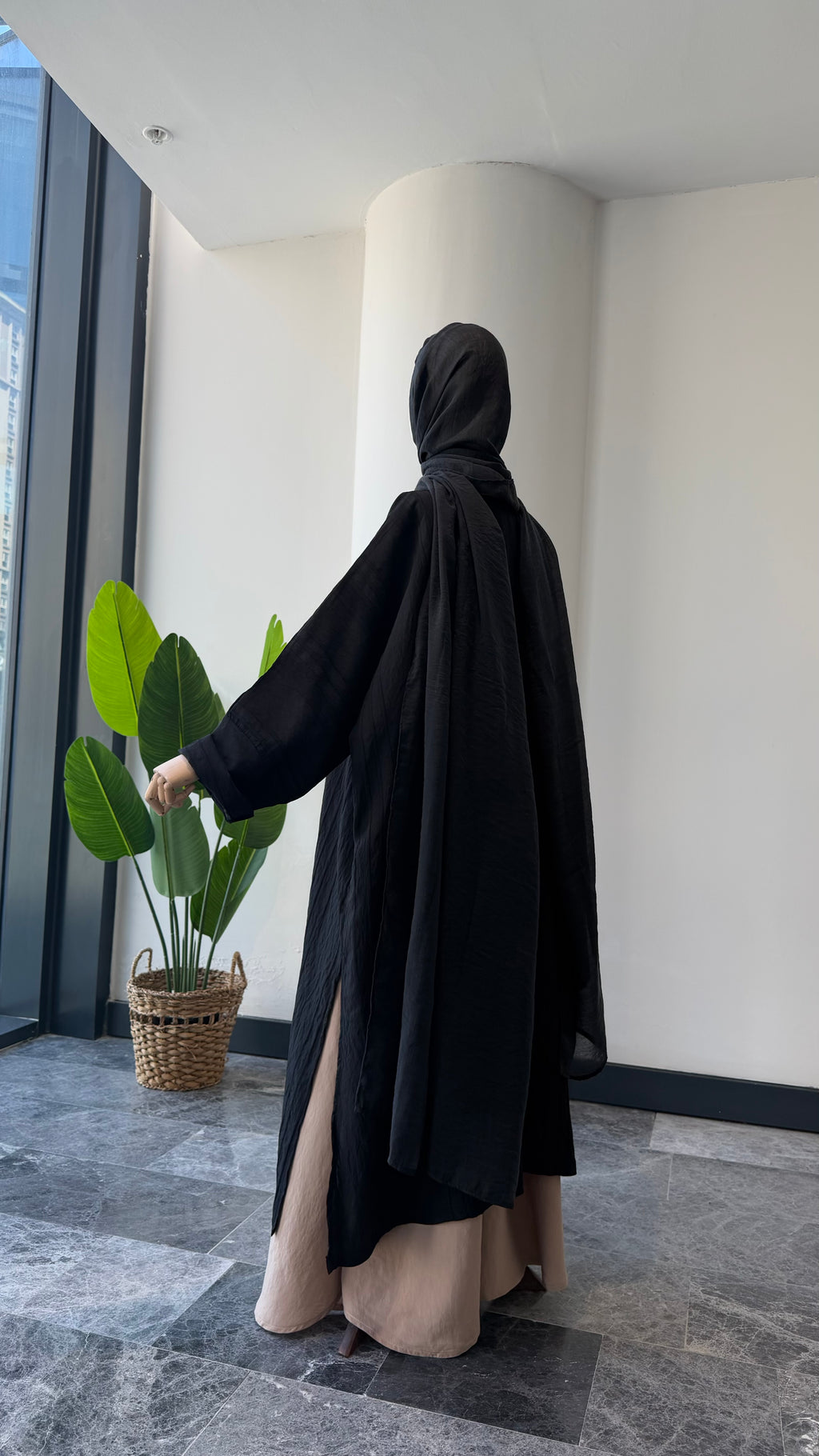Otantik siyah  takım - abaya kol