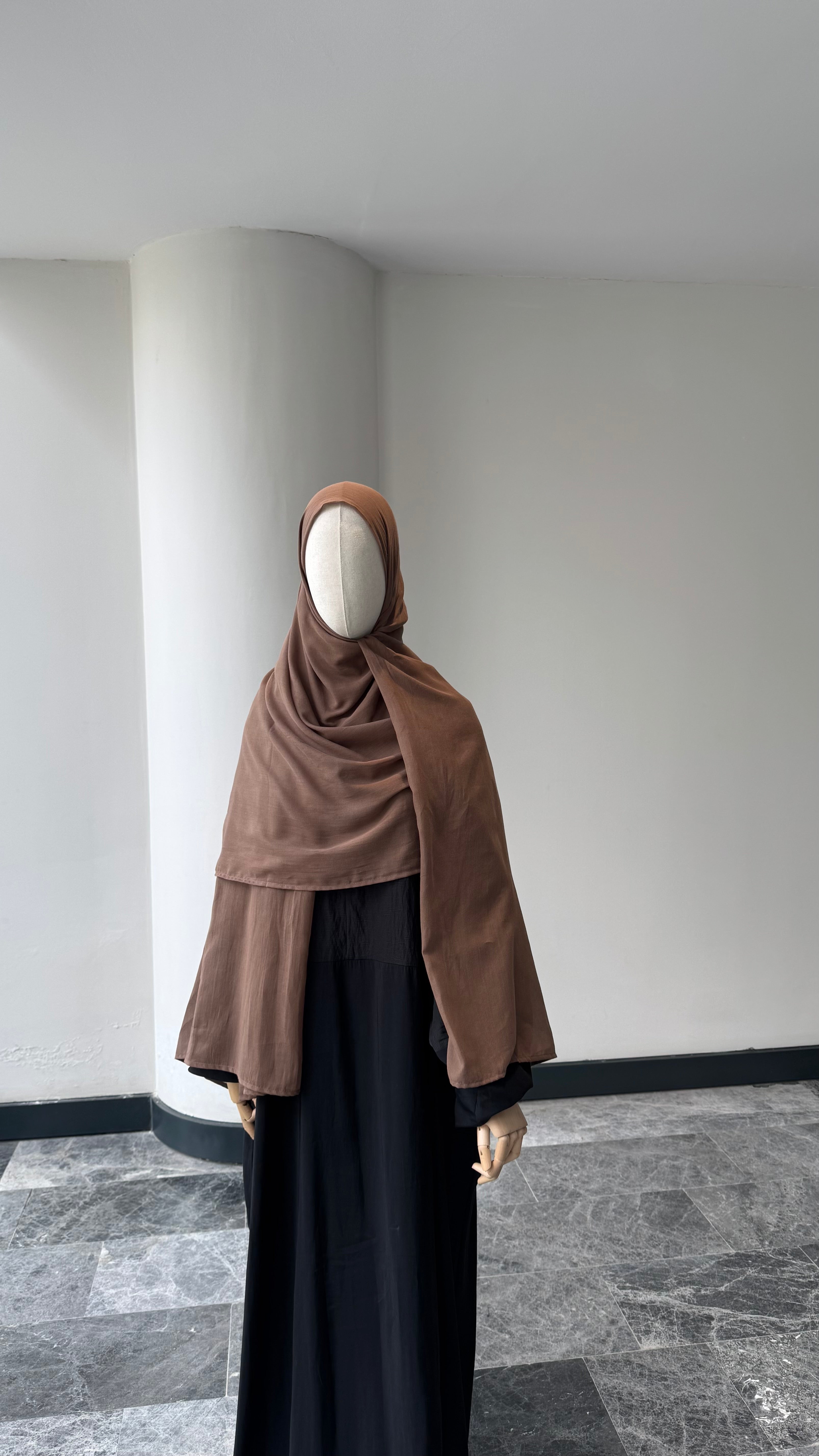 Saf pamuk şal -latte