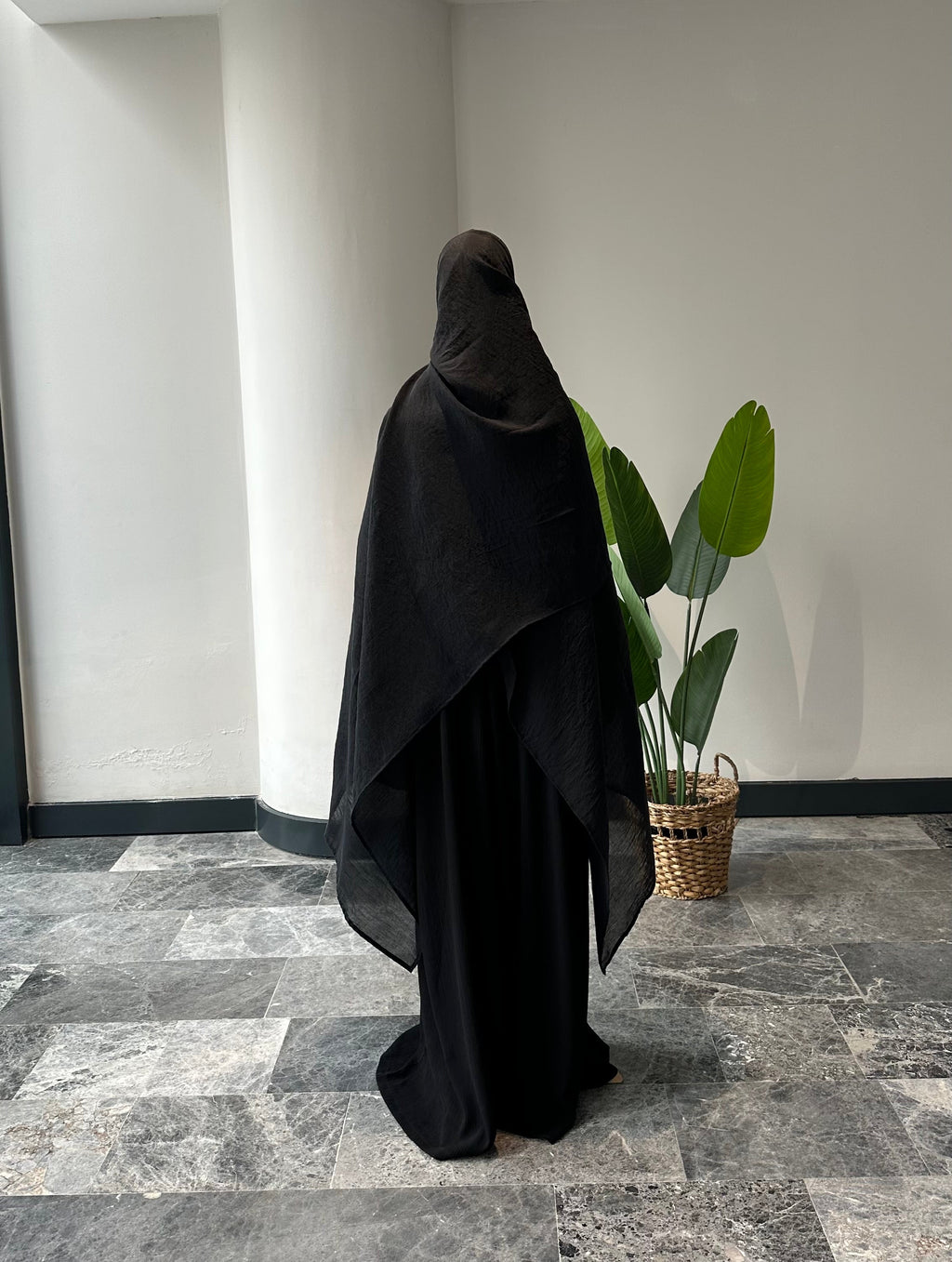 Premıum  organze  şal - siyah 3m x70cm