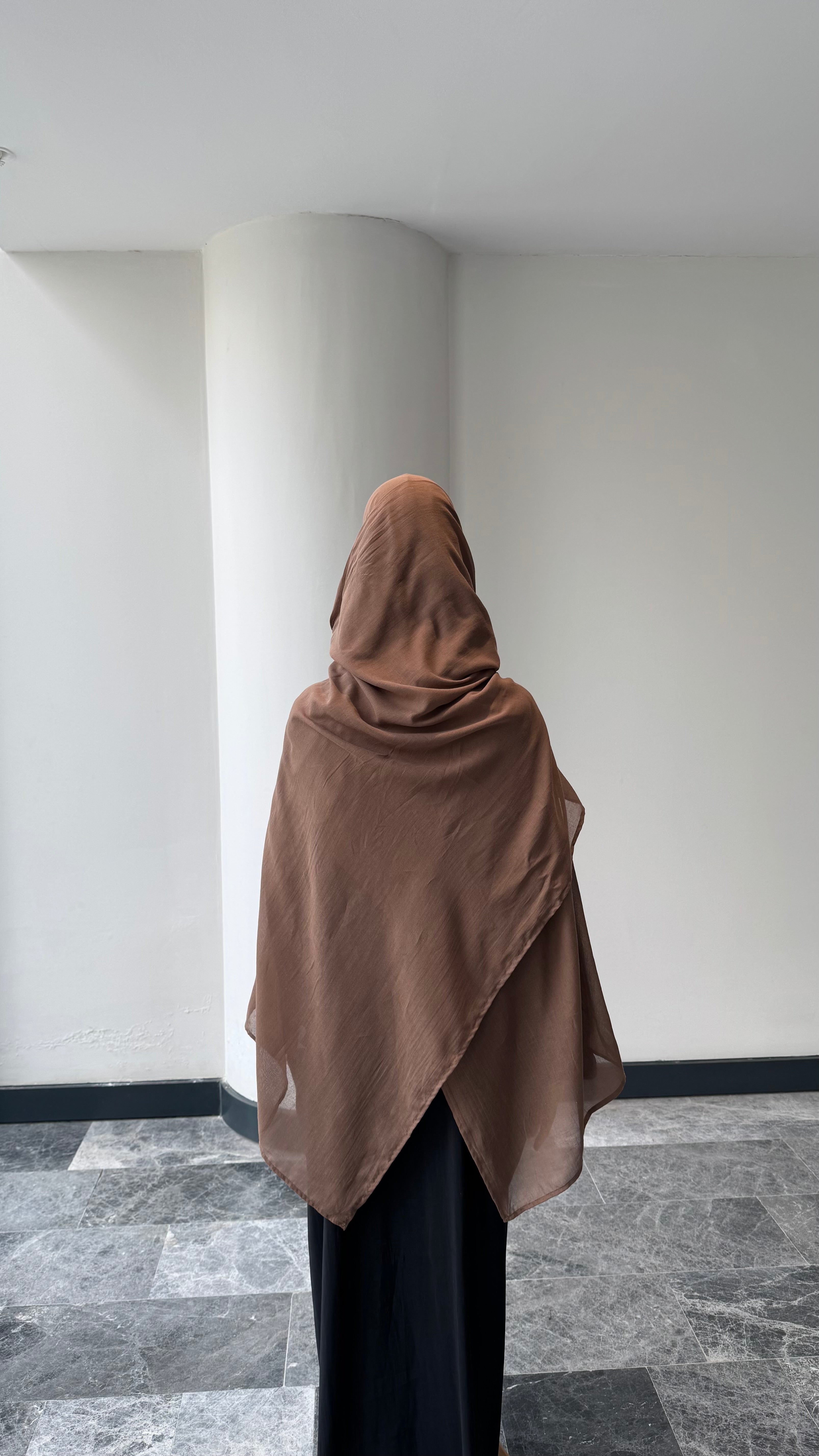 Saf pamuk şal -latte