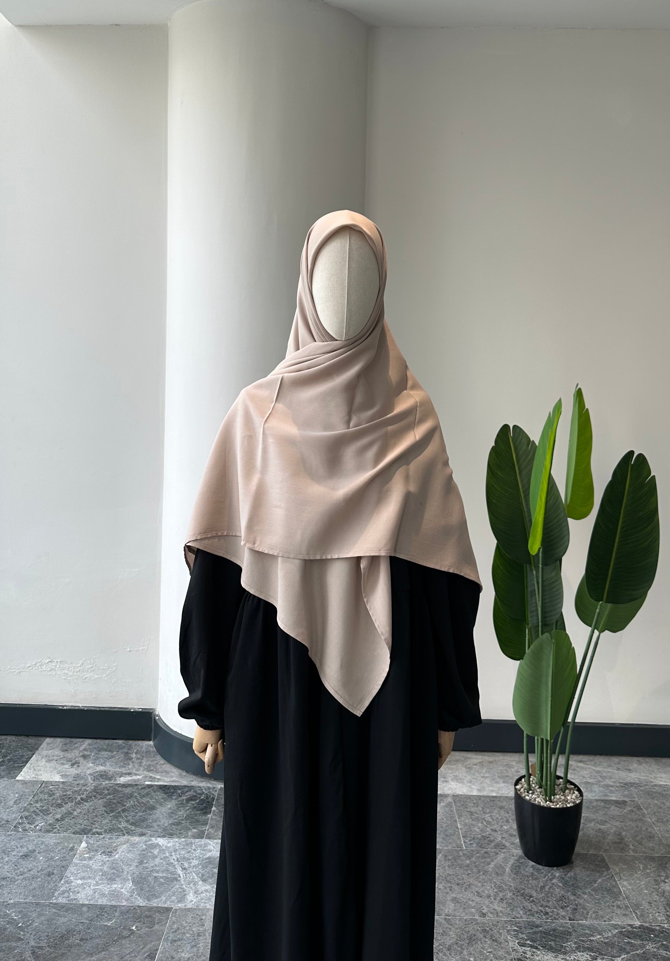 Bambu viskon eşarp -Vizon| 120 cm