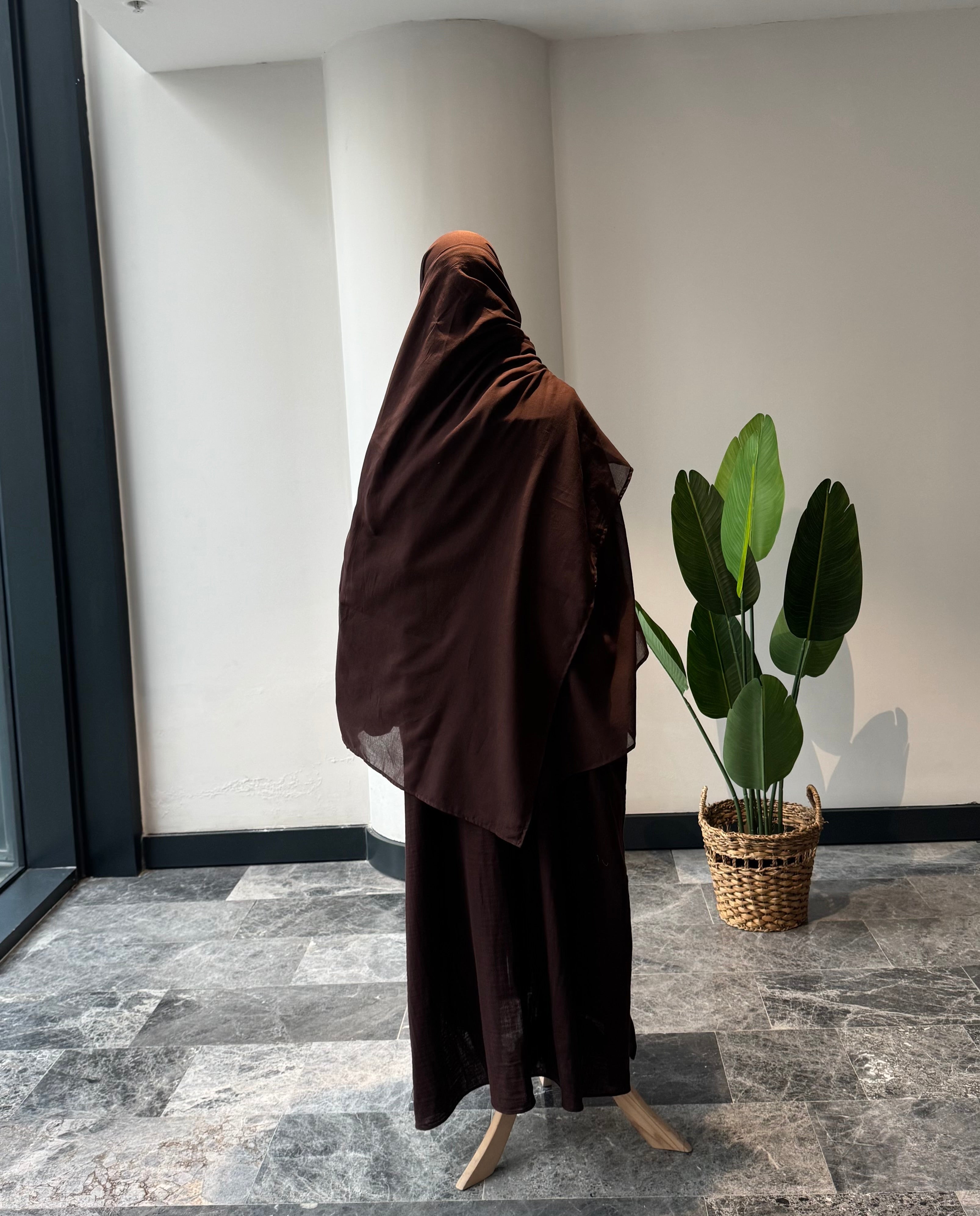 Mekka takım kahve - şalvarlı | fermuarlı