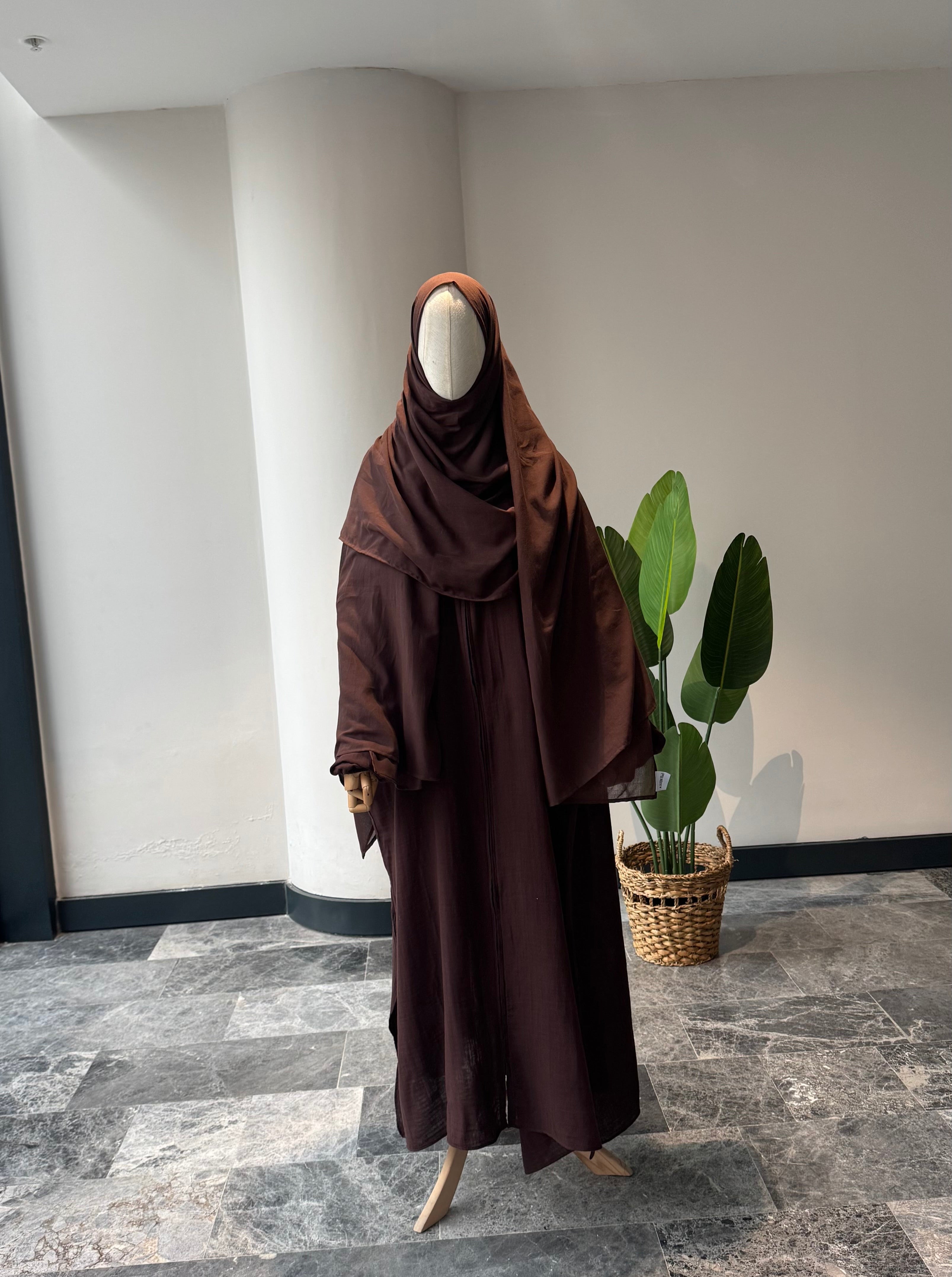 Mekka takım kahve - şalvarlı | fermuarlı