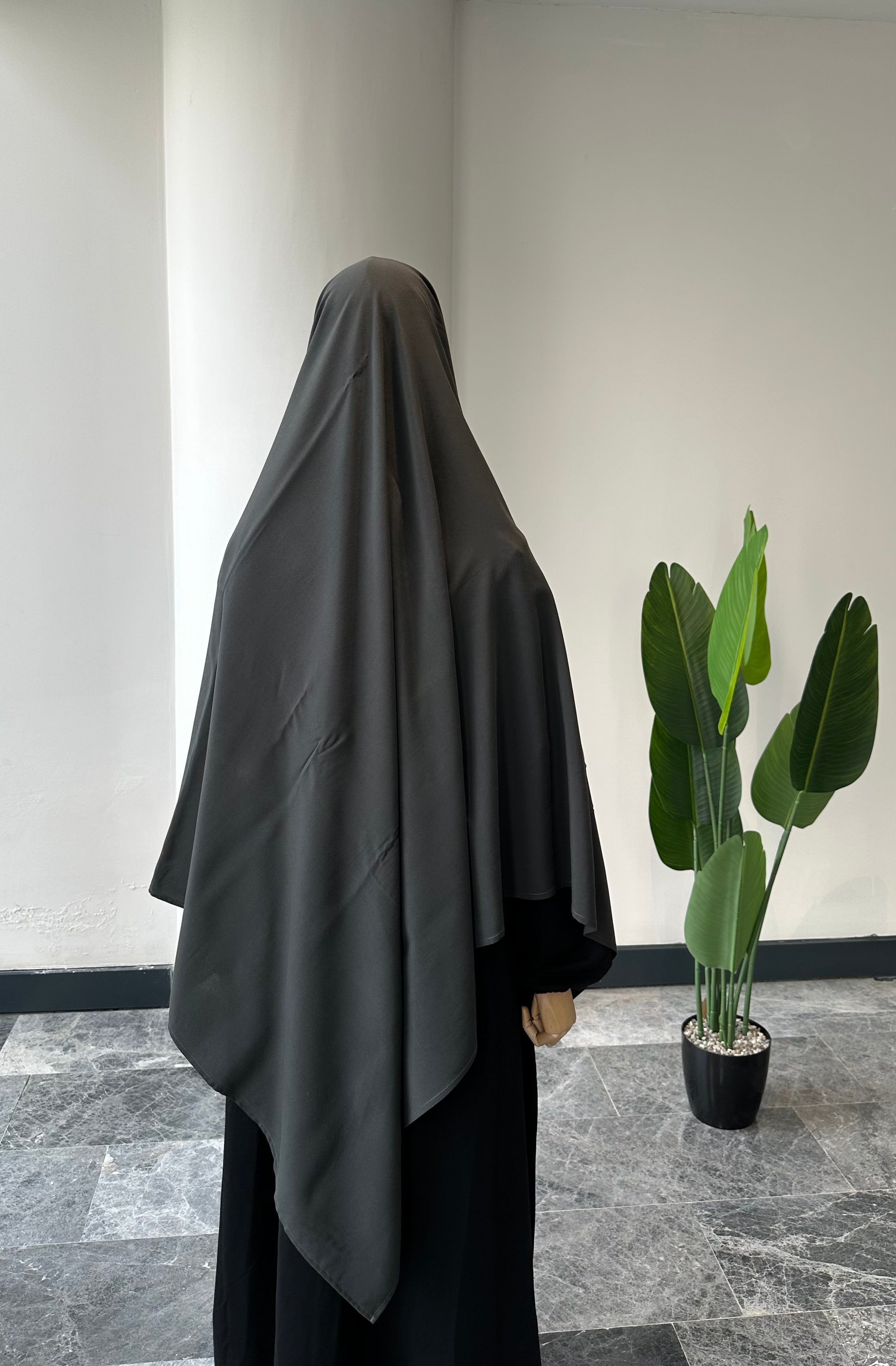 Bambu viskon eşarp -Füme | 140 cm