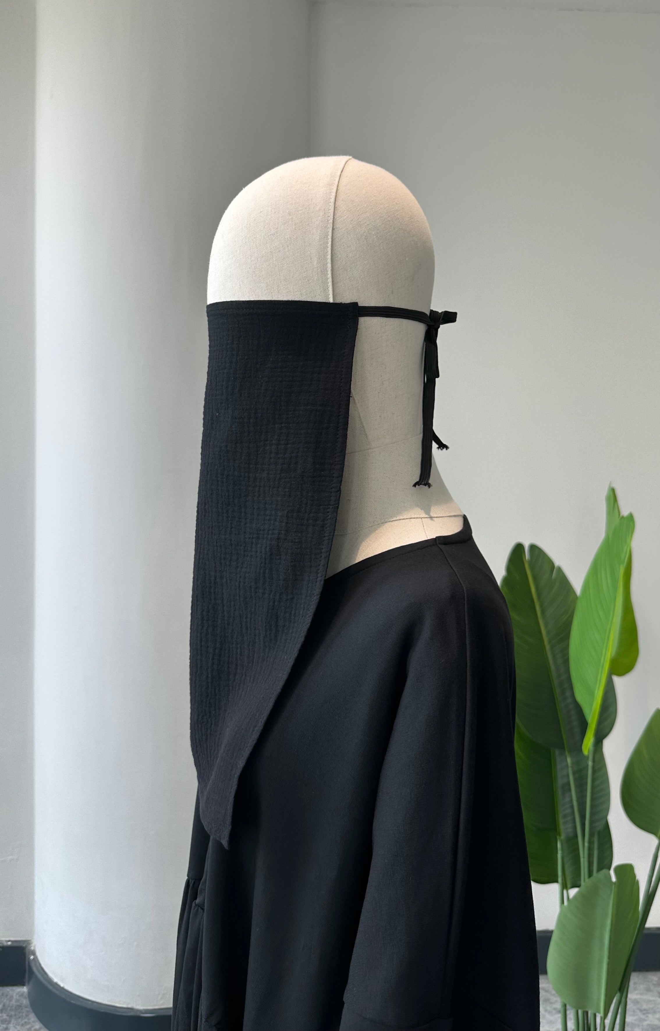 Premium Müslin/İç Peçe-Siyah