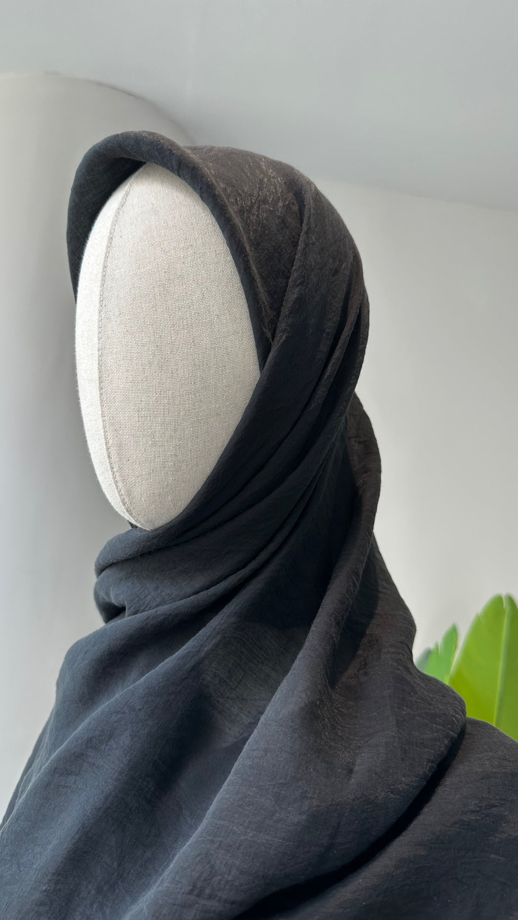 Premıum organze/eşarp-Siyah 140cm