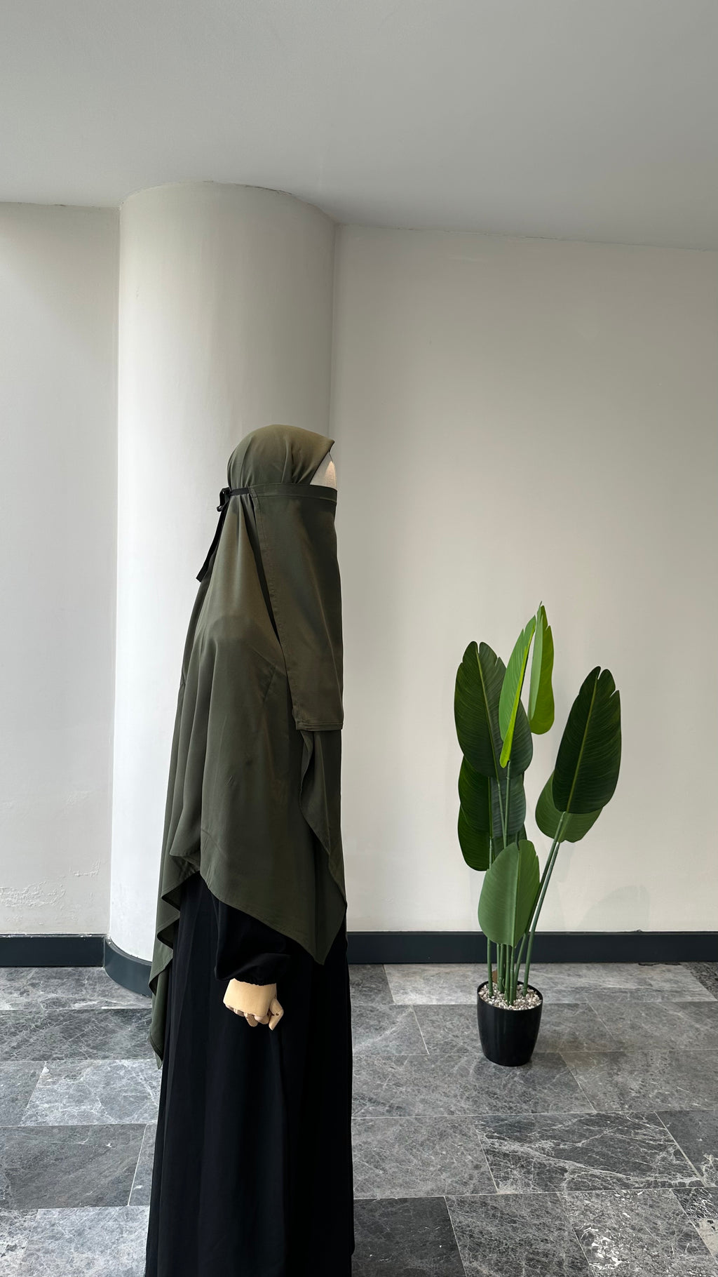 Bambu Viskon /İç peçe  - Haki