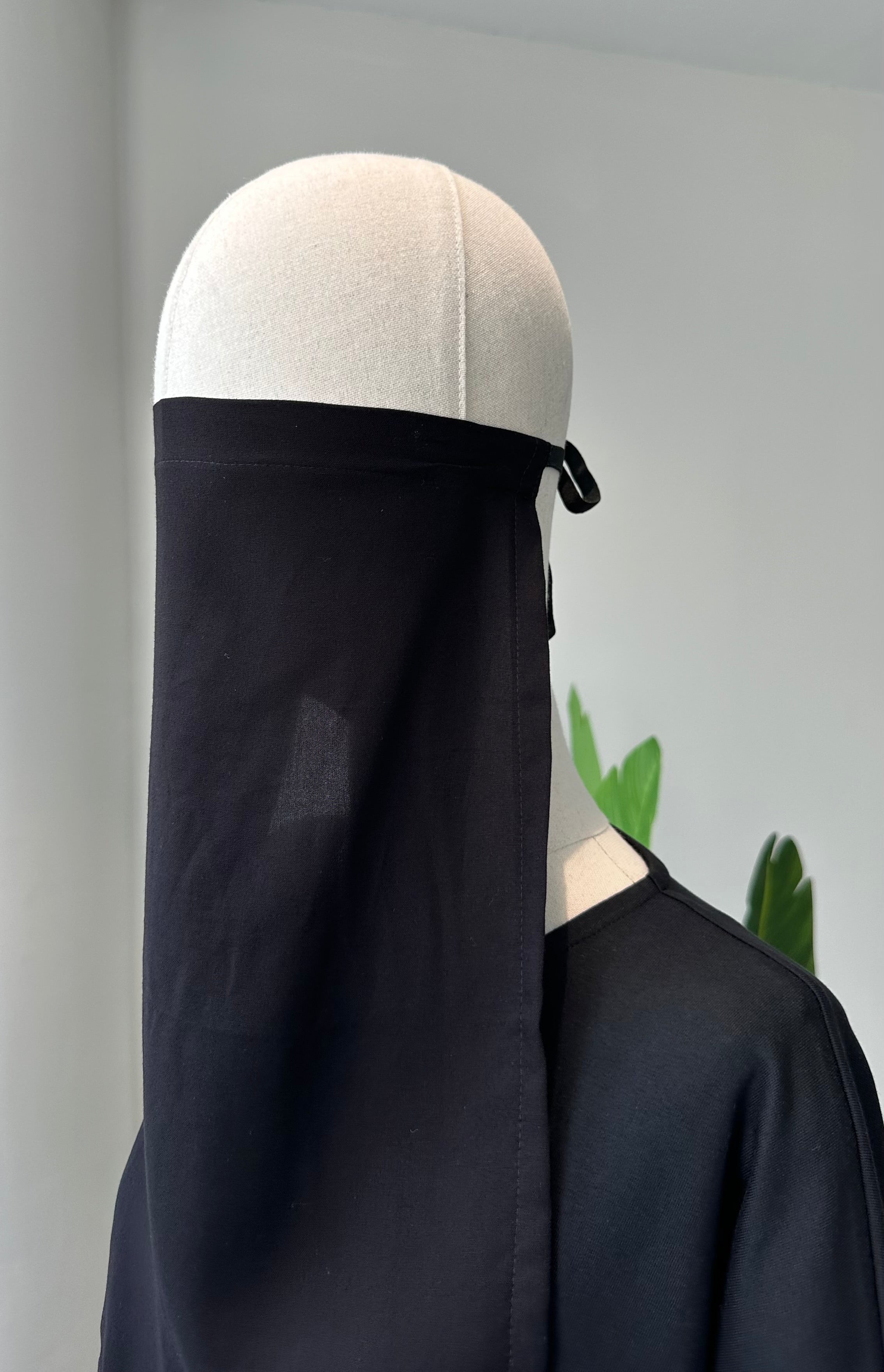 Bambu Viskon /ince dokuma/İç peçe  - Siyah