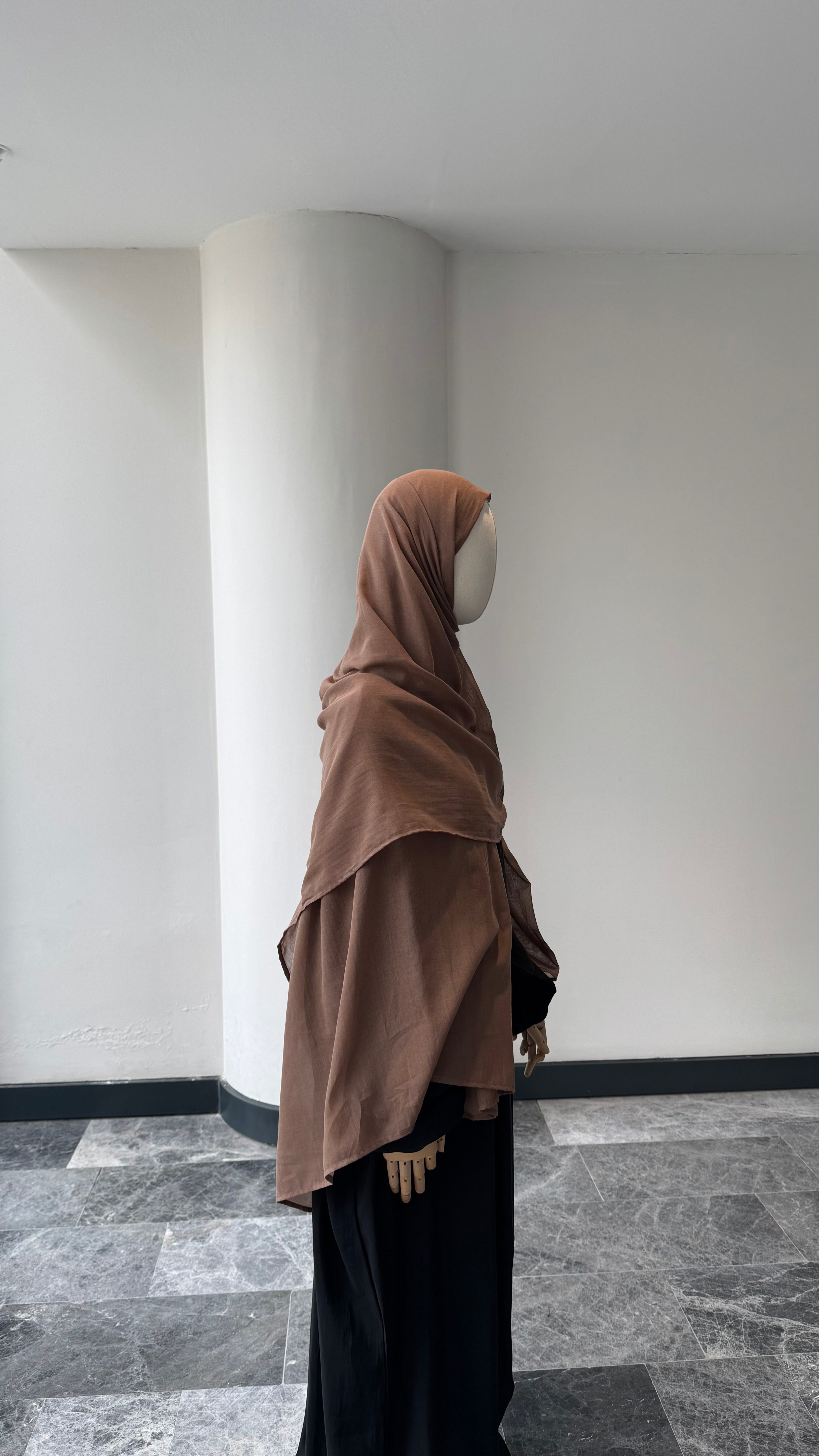 Saf pamuk şal -latte