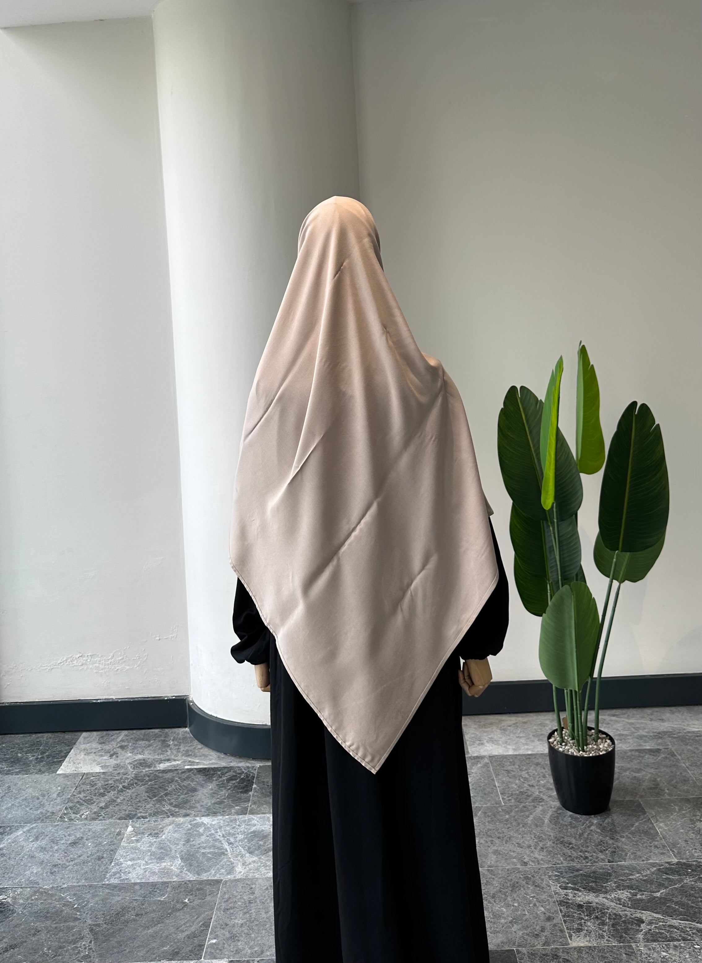 Bambu viskon eşarp -Vizon| 120 cm