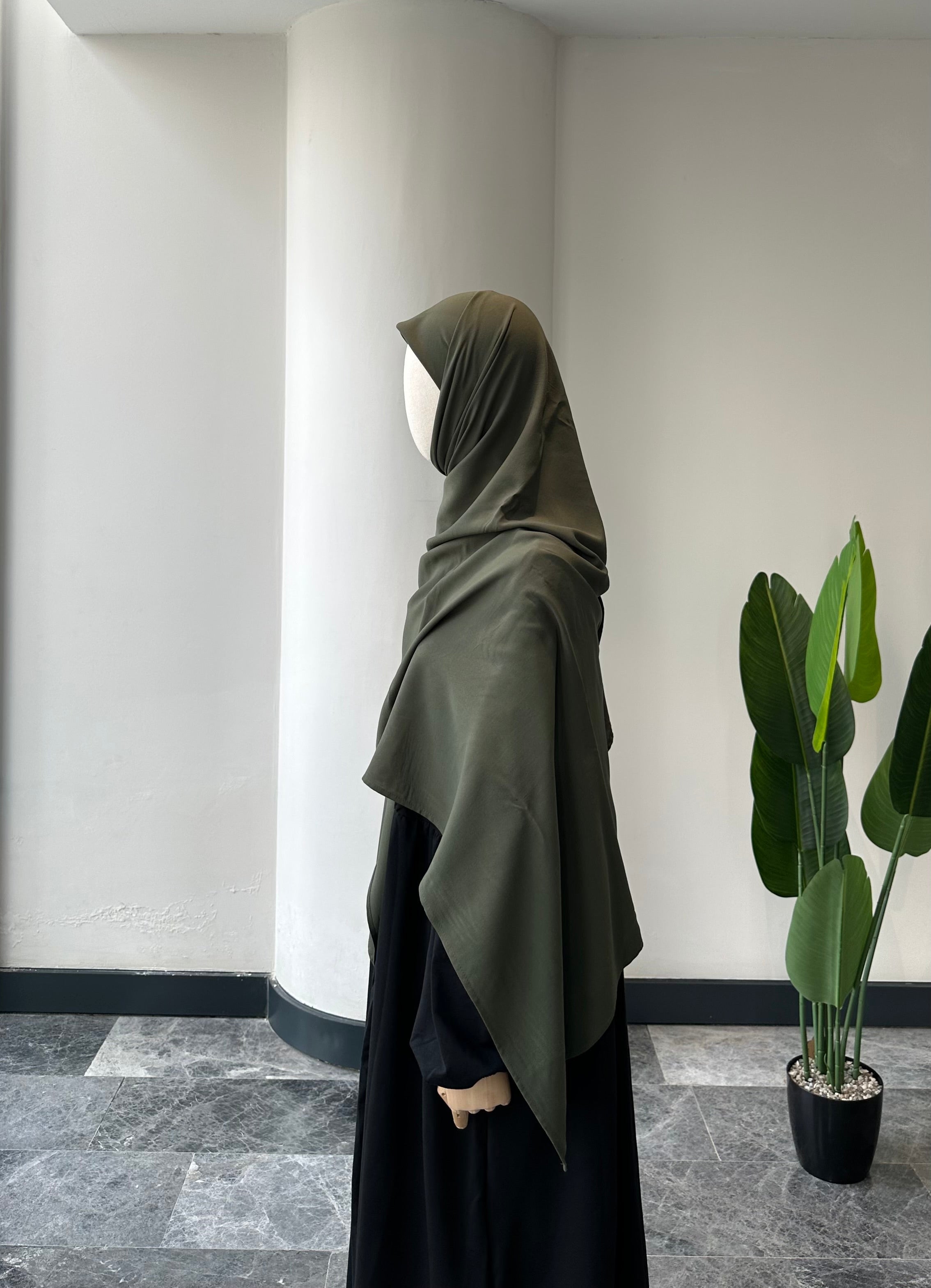 Bambu Viskon-Eşarp/Haki 140 cm