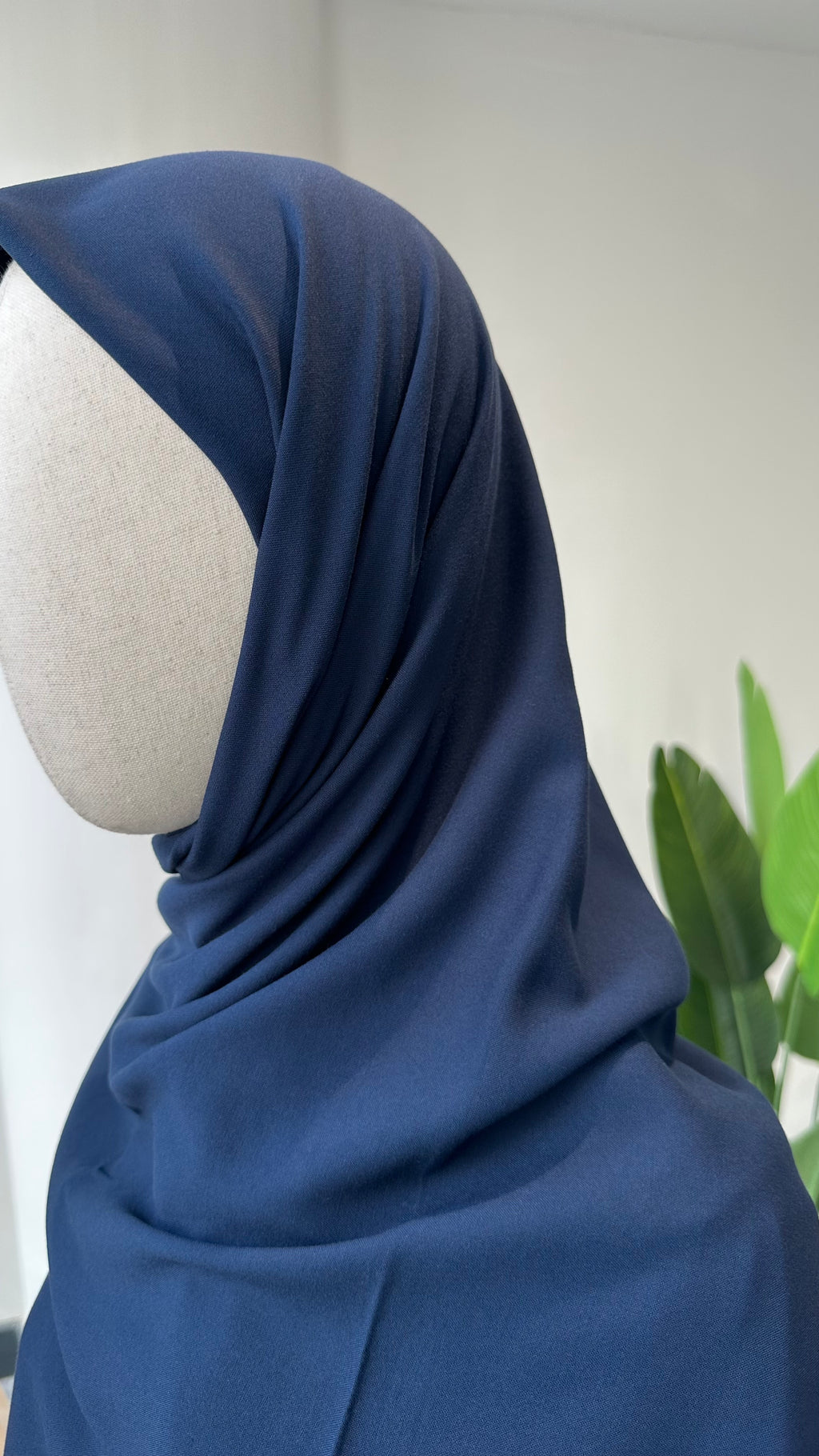 Bambu viskon eşarp -Lacivert | 140 cm