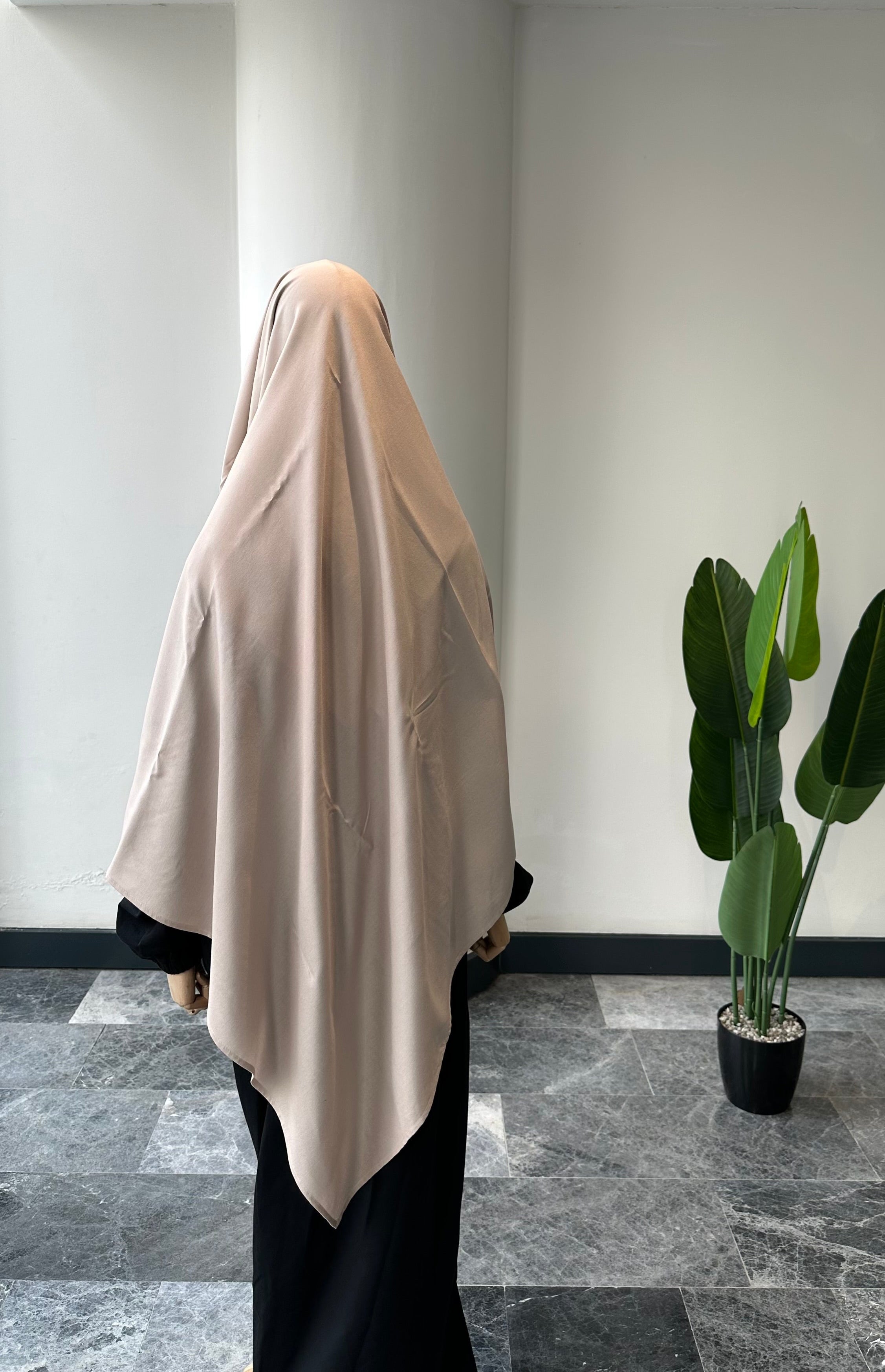 Bambu viskon eşarp -Vizon| 140 cm