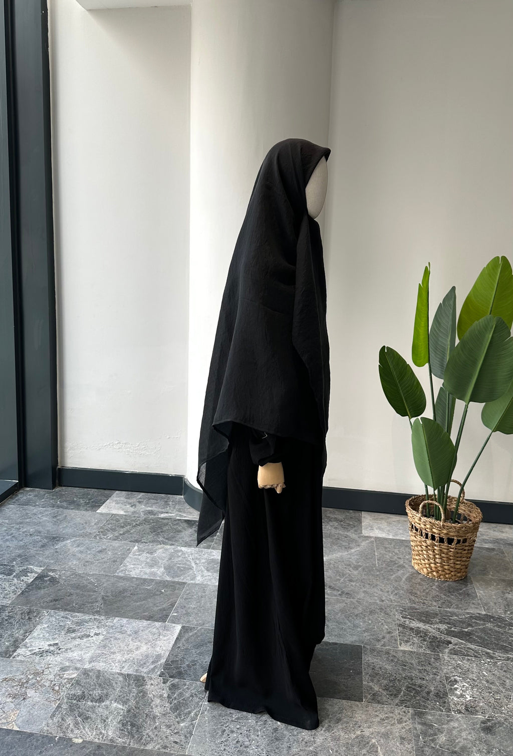 Premıum organze/eşarp-Siyah 140cm