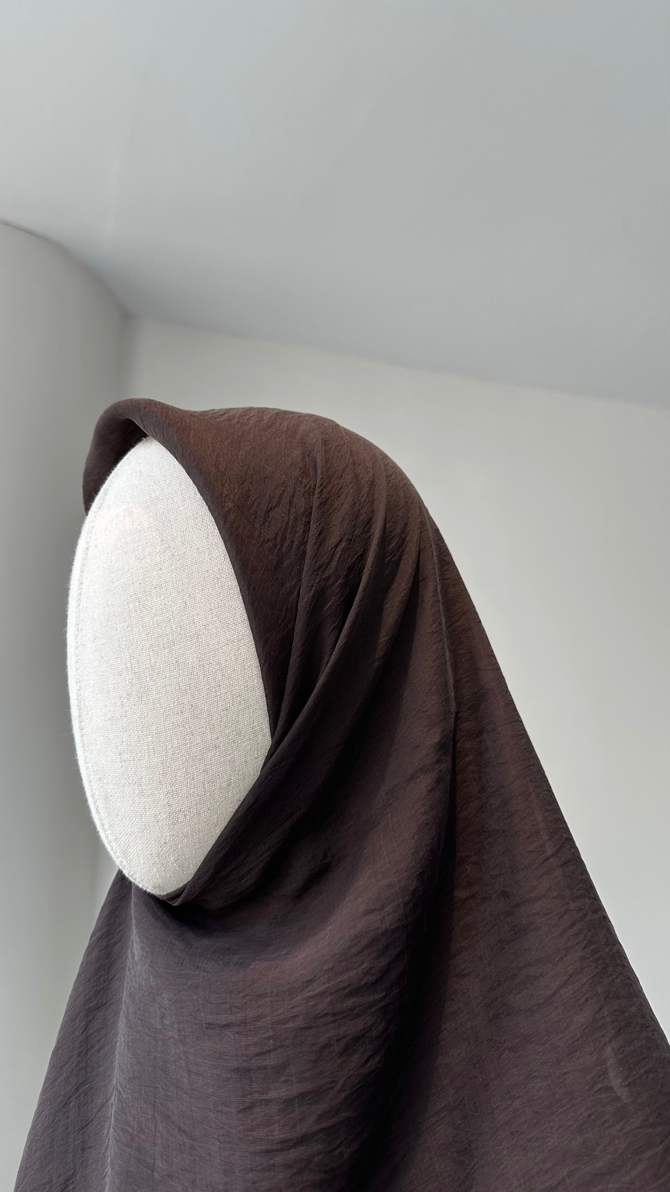 Premıum organze/eşarp-kahve 140cm