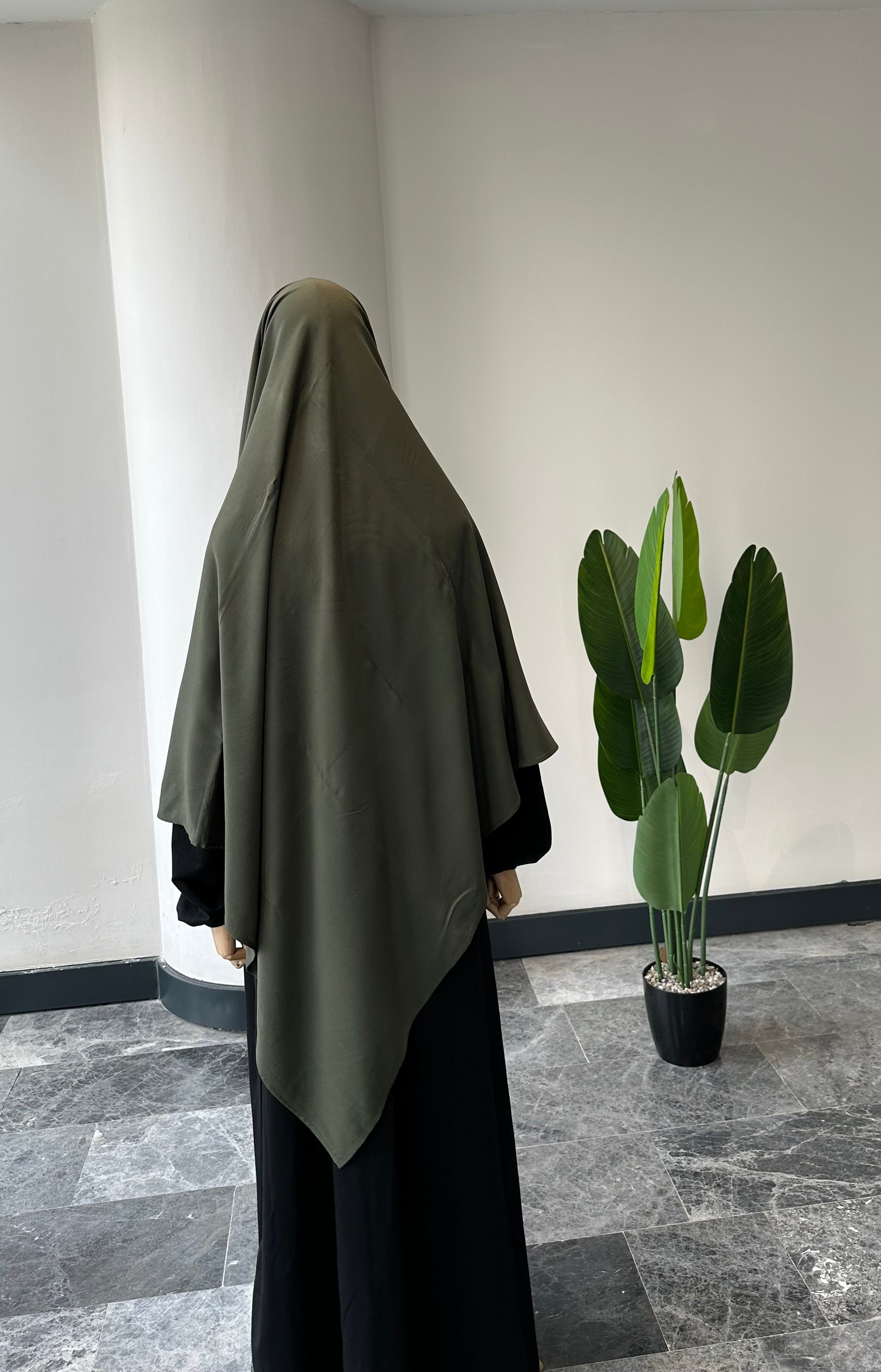 Bambu Viskon-Eşarp/Haki 140 cm