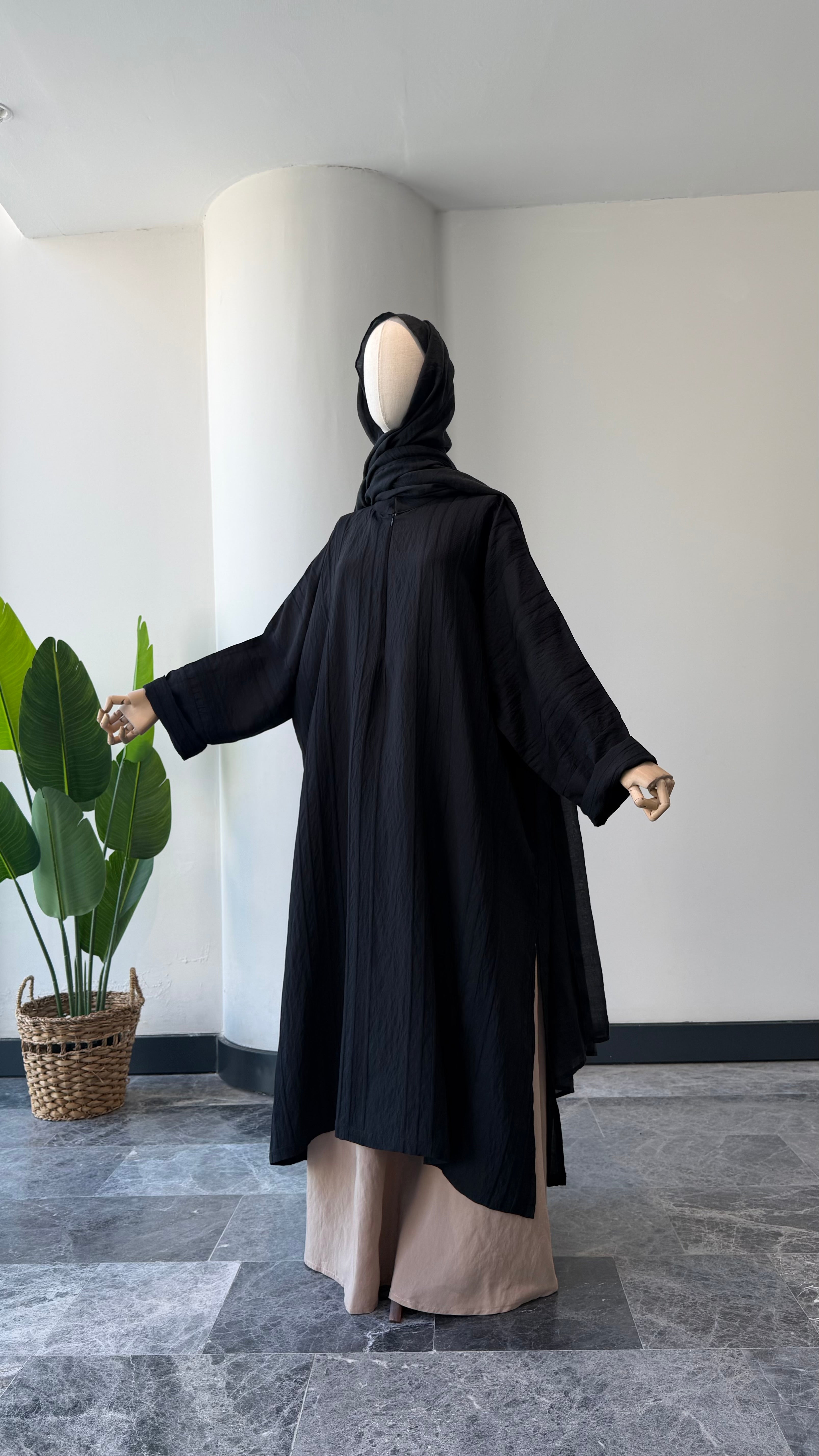 Otantik siyah  takım - abaya kol