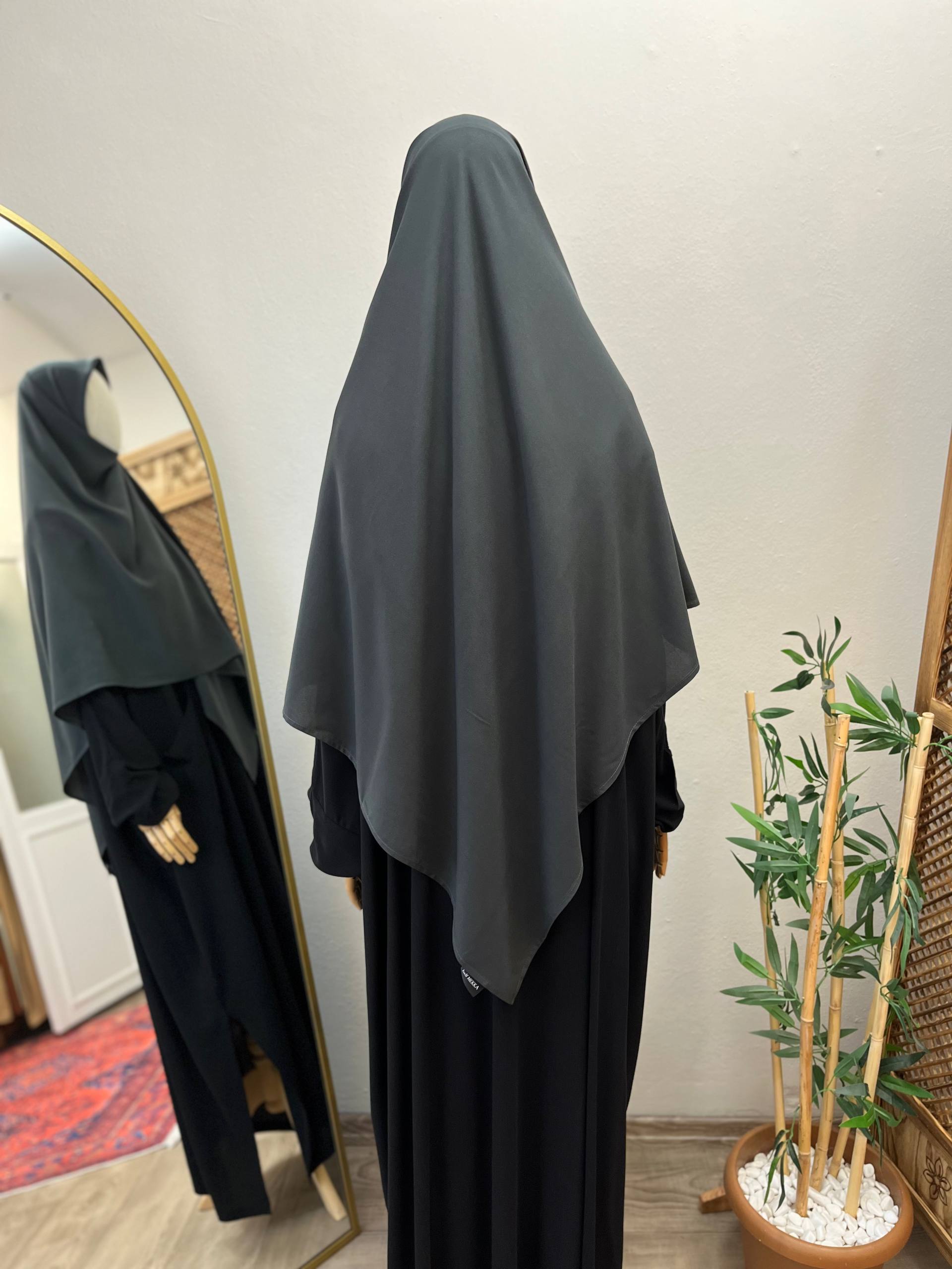 Bambu viskon eşarp -Antrasit | 120 cm