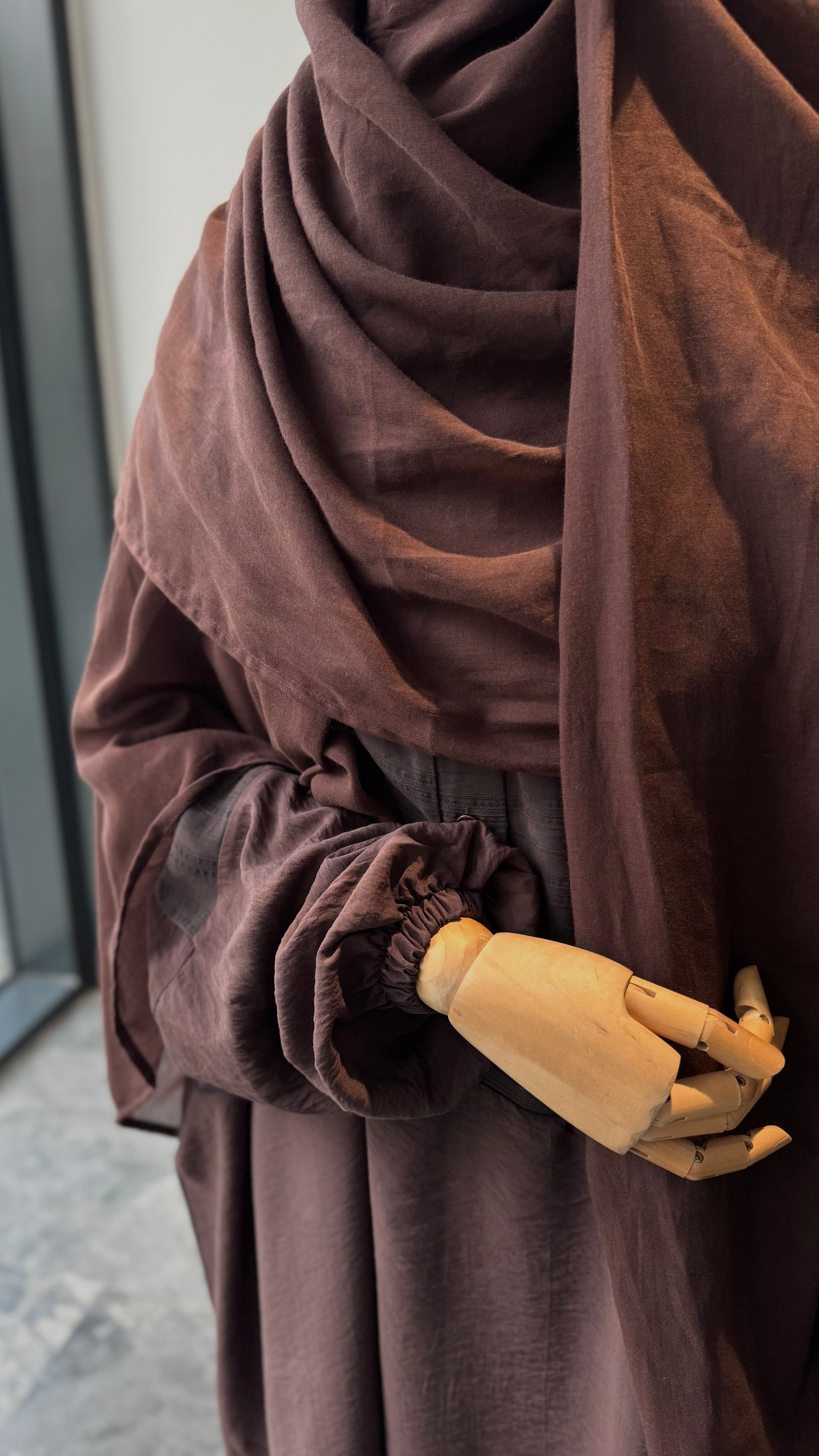 Hesna cilbab takımı -kahve