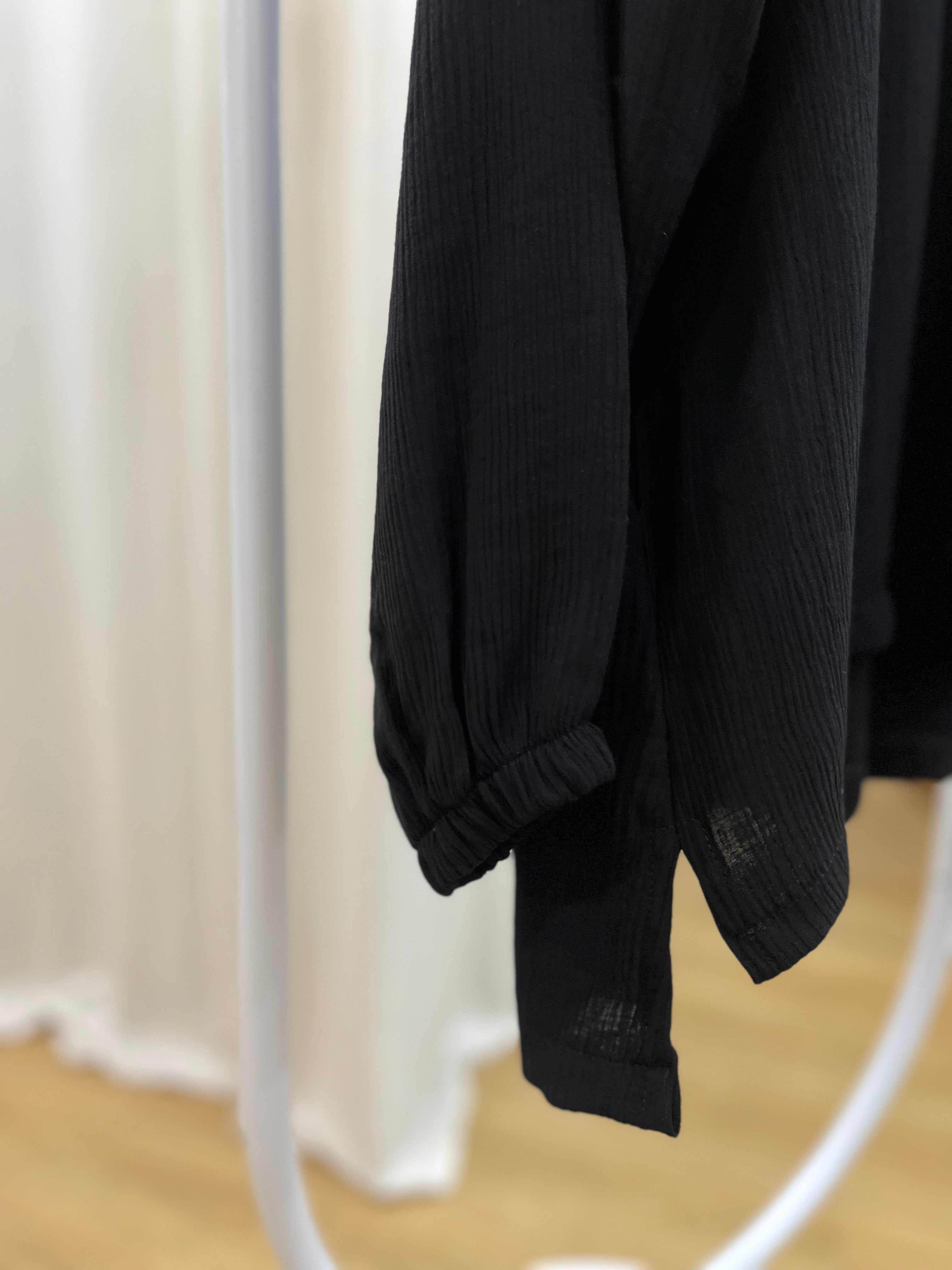 Bürümcük tunik - siyah