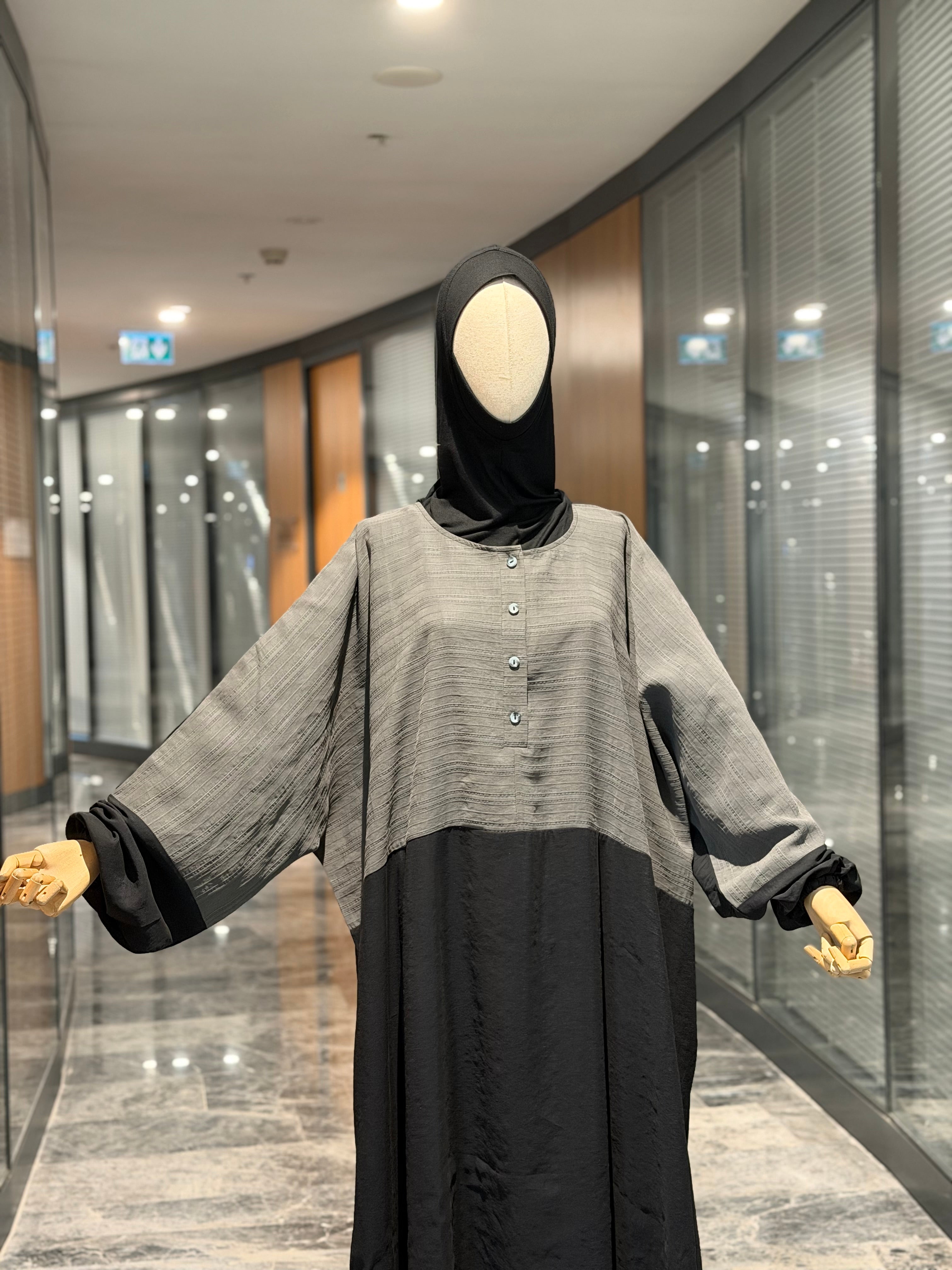 Hesna cilbab takımı -antrasit