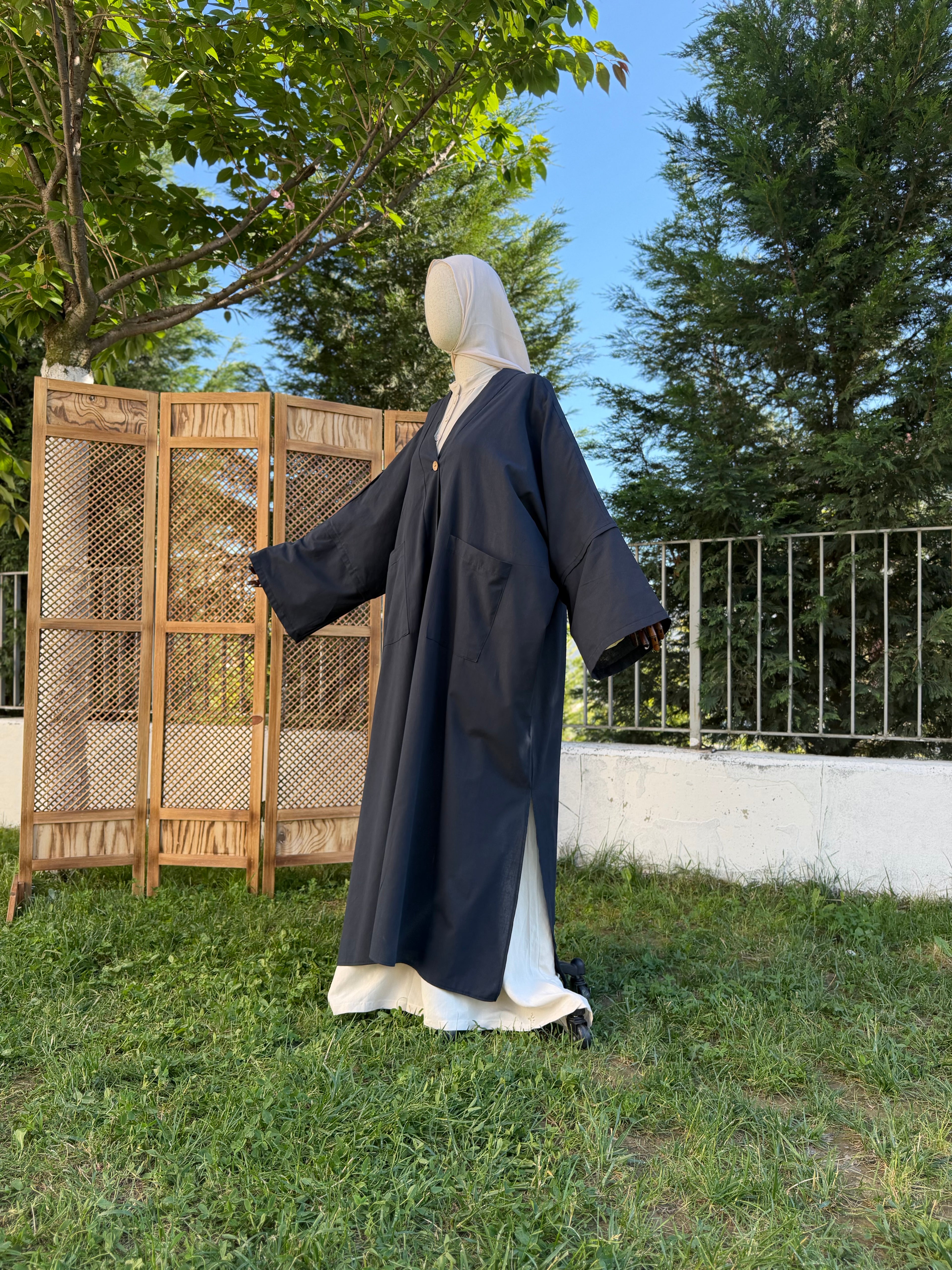 Hüma abaya - lacivert