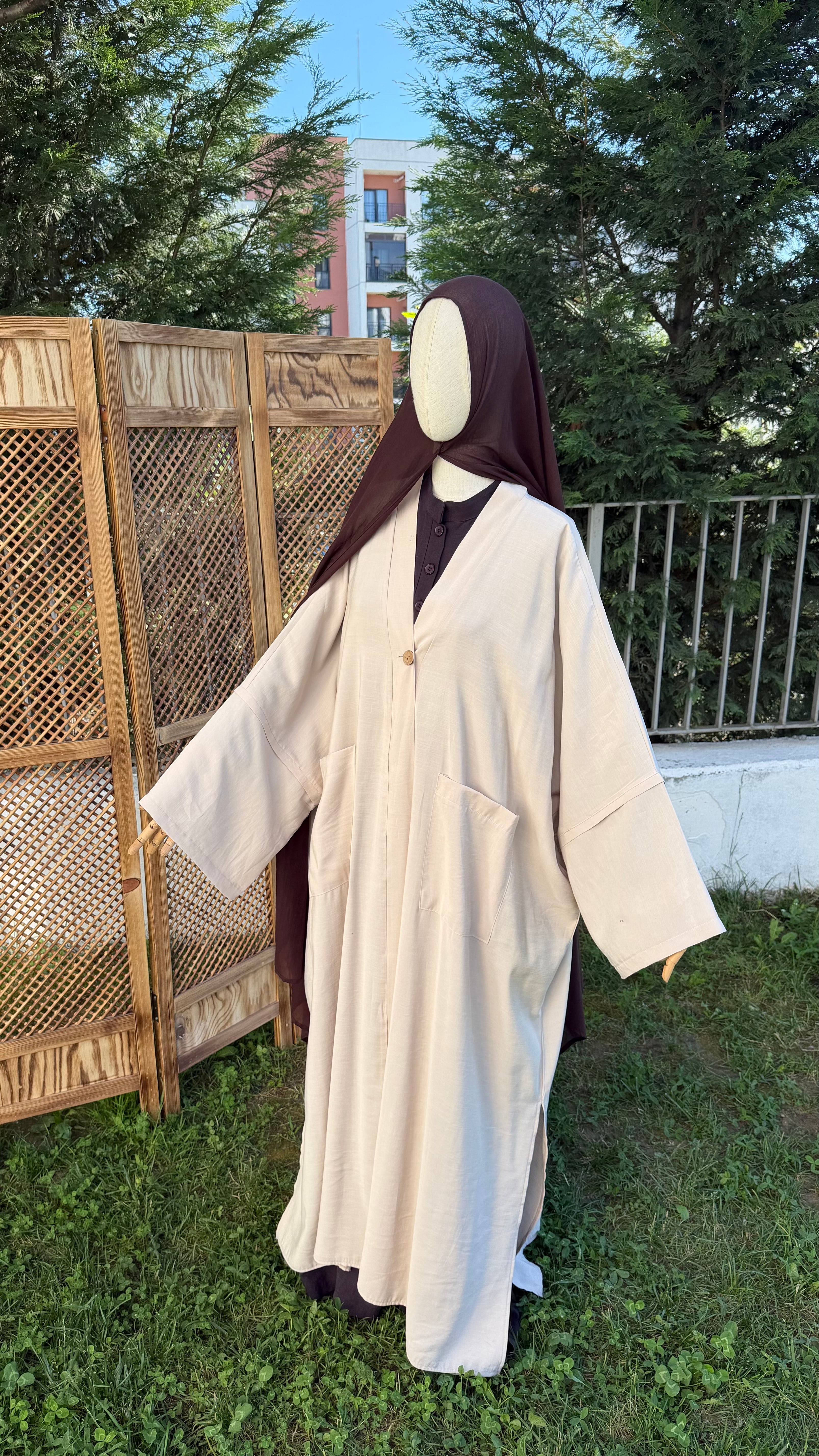 Hüma abaya - bej