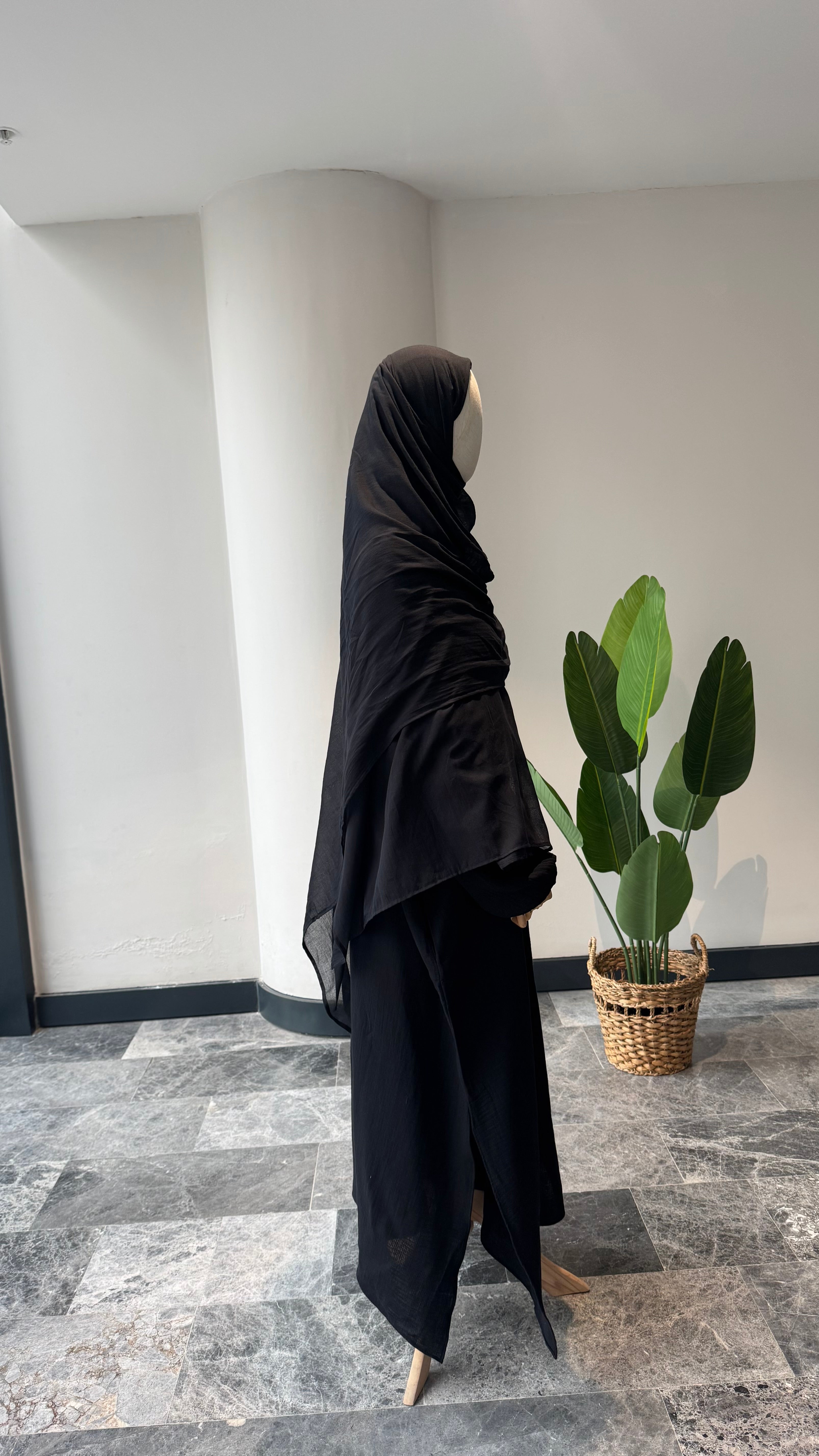 Mekka takım siyah - şalvarlı | fermuarlı