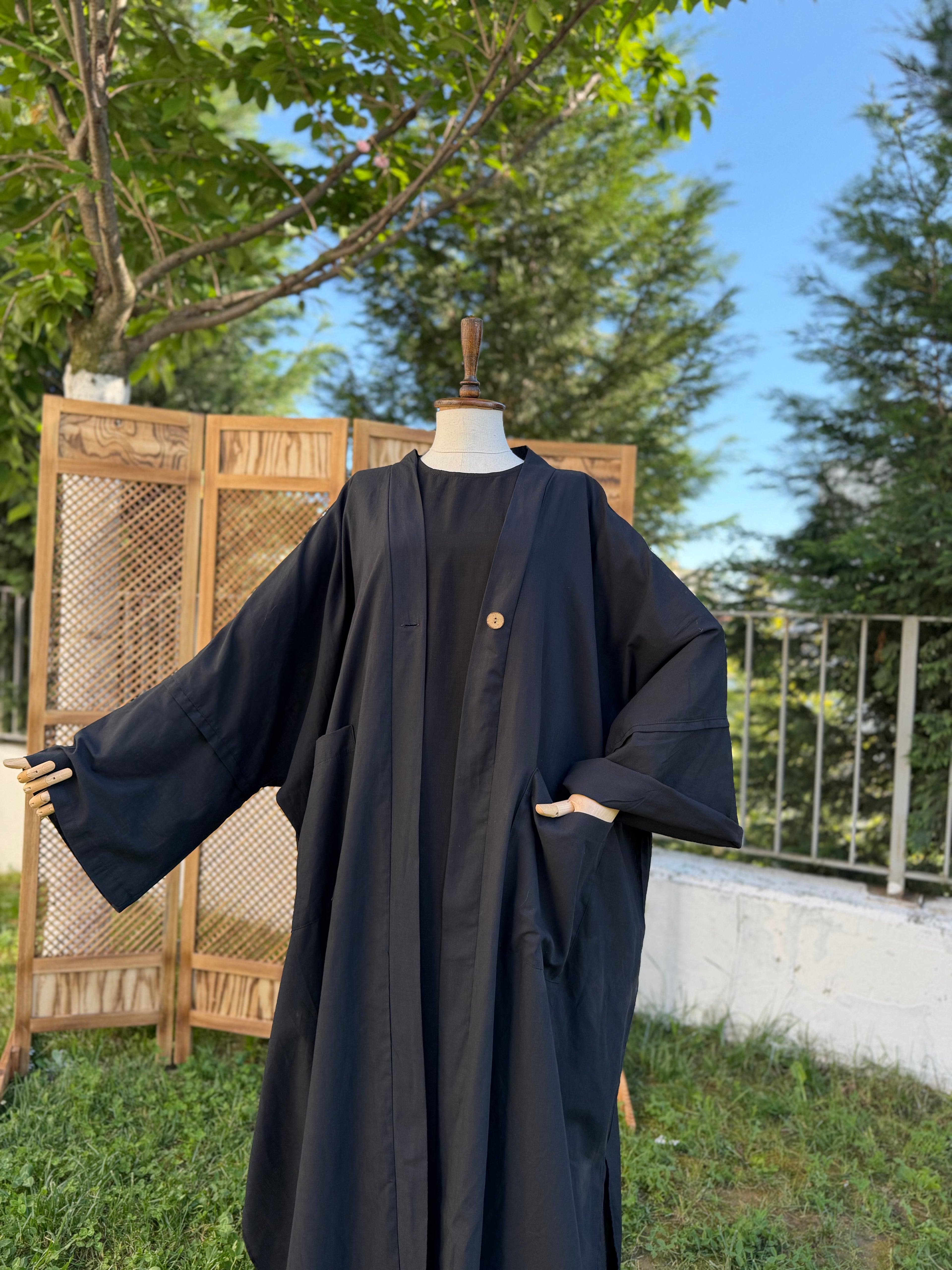 Hüma abaya - siyah