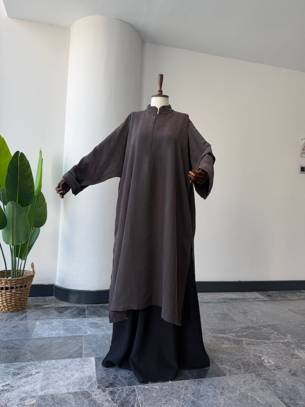 Otantik takım üstü -kahve|abaya kol