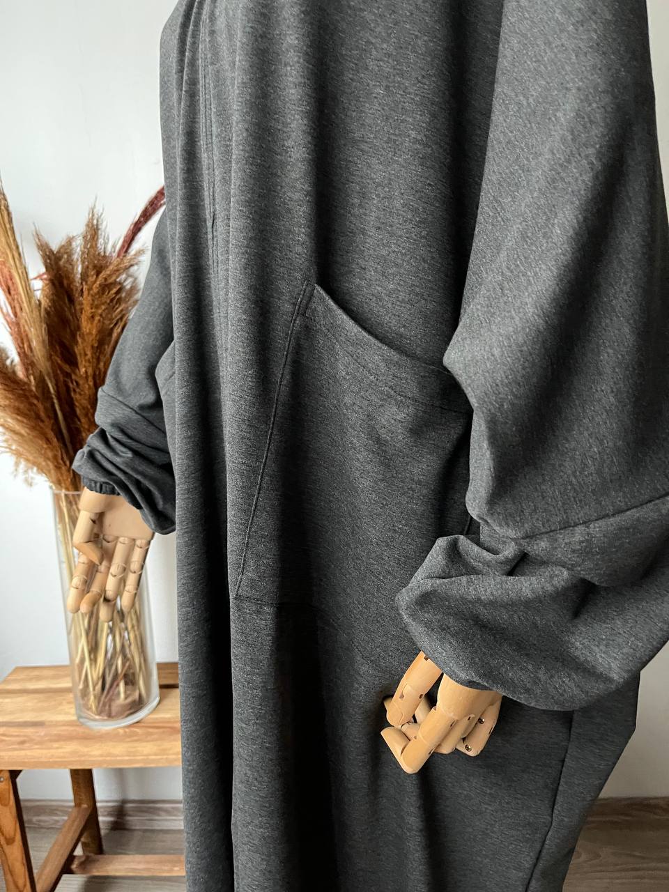 Sweat panço - antrasit | fermuar