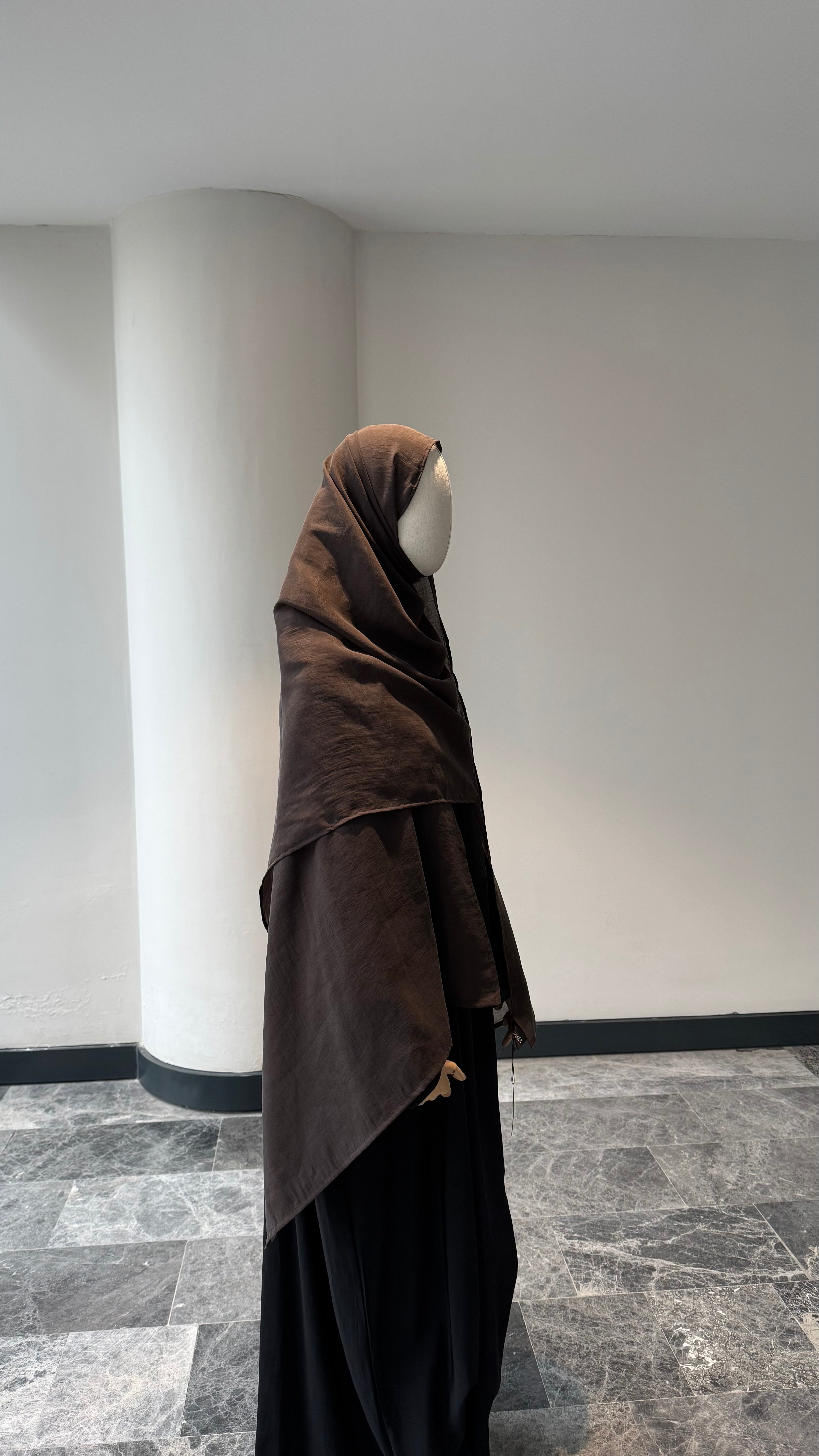 Premıum organze şal - kahve