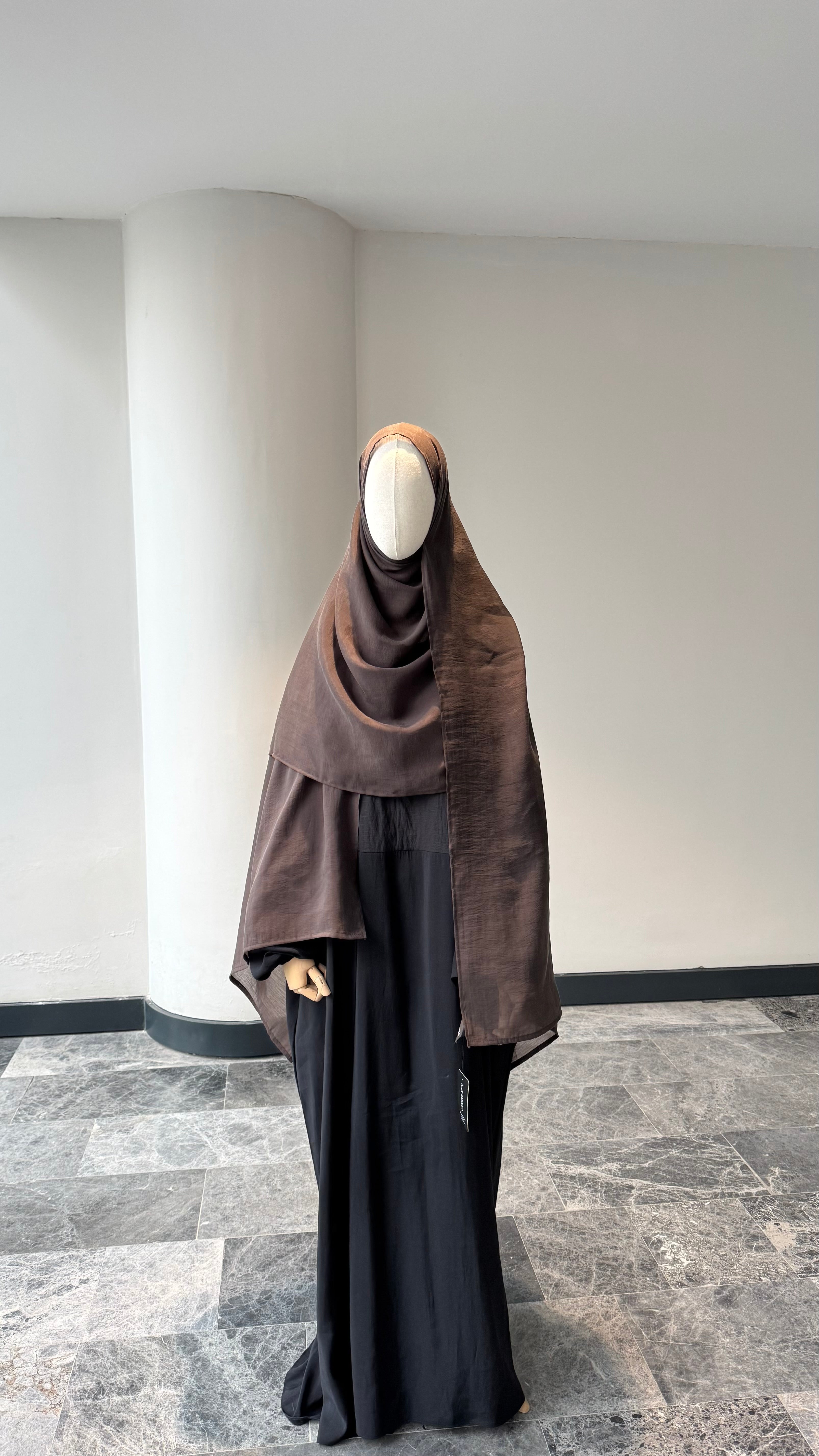 Premıum organze şal - kahve