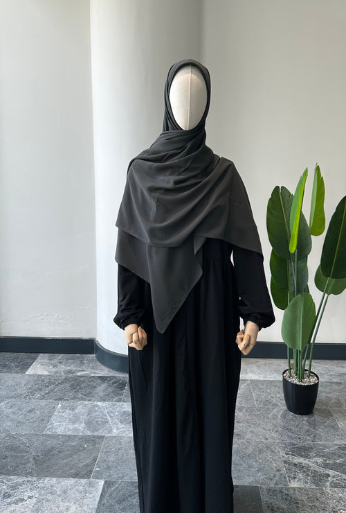 Bambu viskon eşarp füme | 120 cm