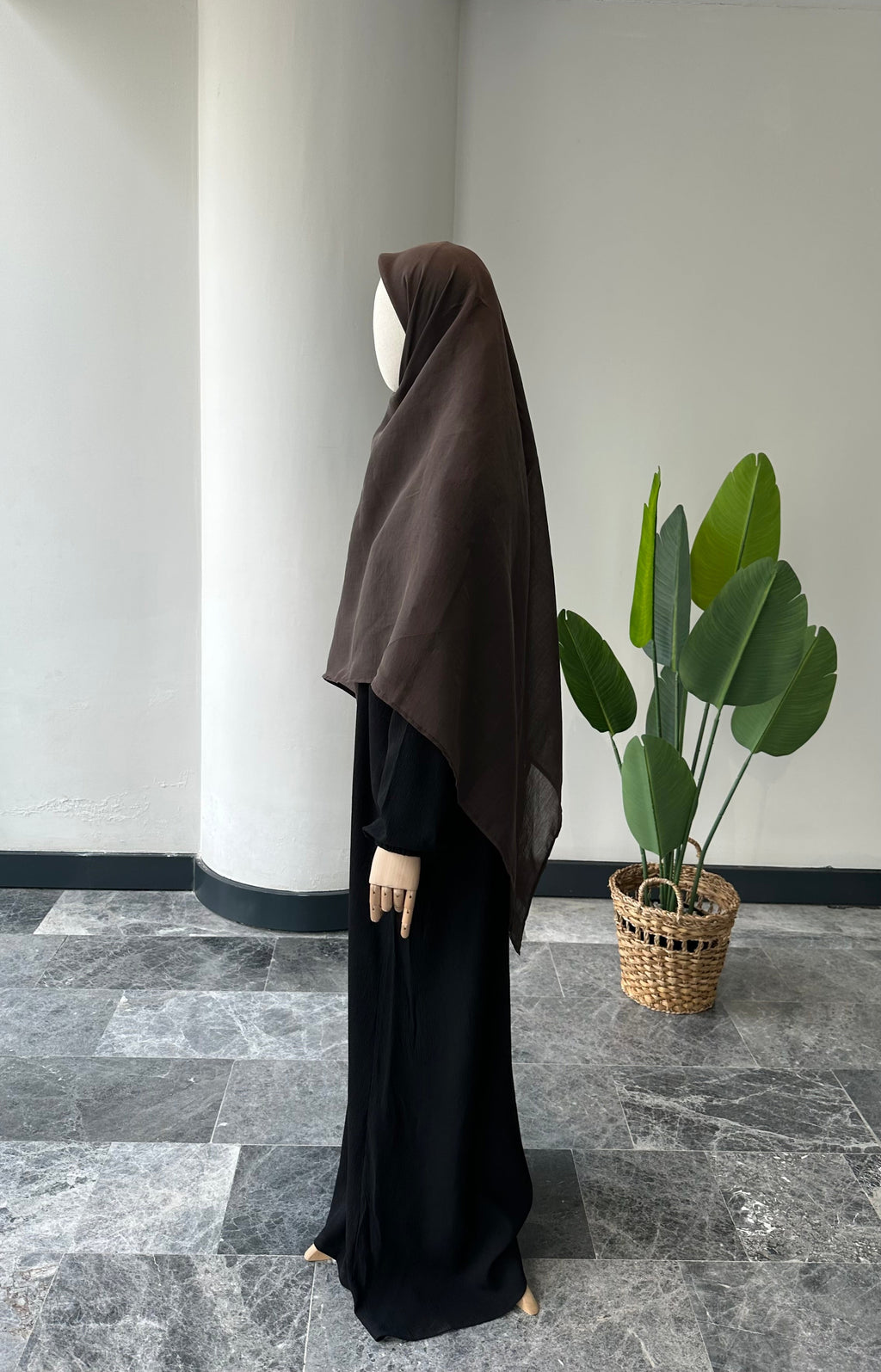 Premıum organze/eşarp-kahve 120cm