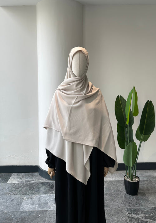 Bambu viskon eşarp -Krem| 140 cm