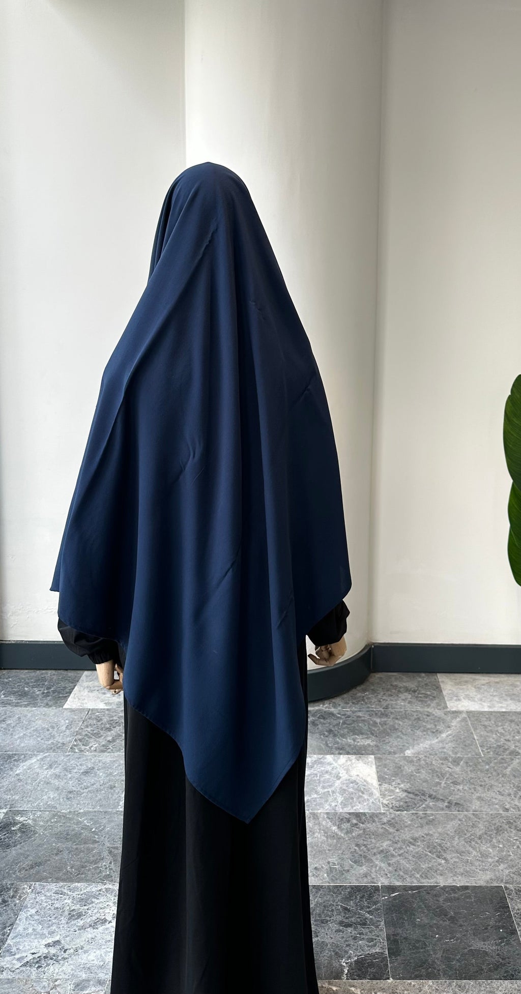 Bambu viskon eşarp -Lacivert | 140 cm