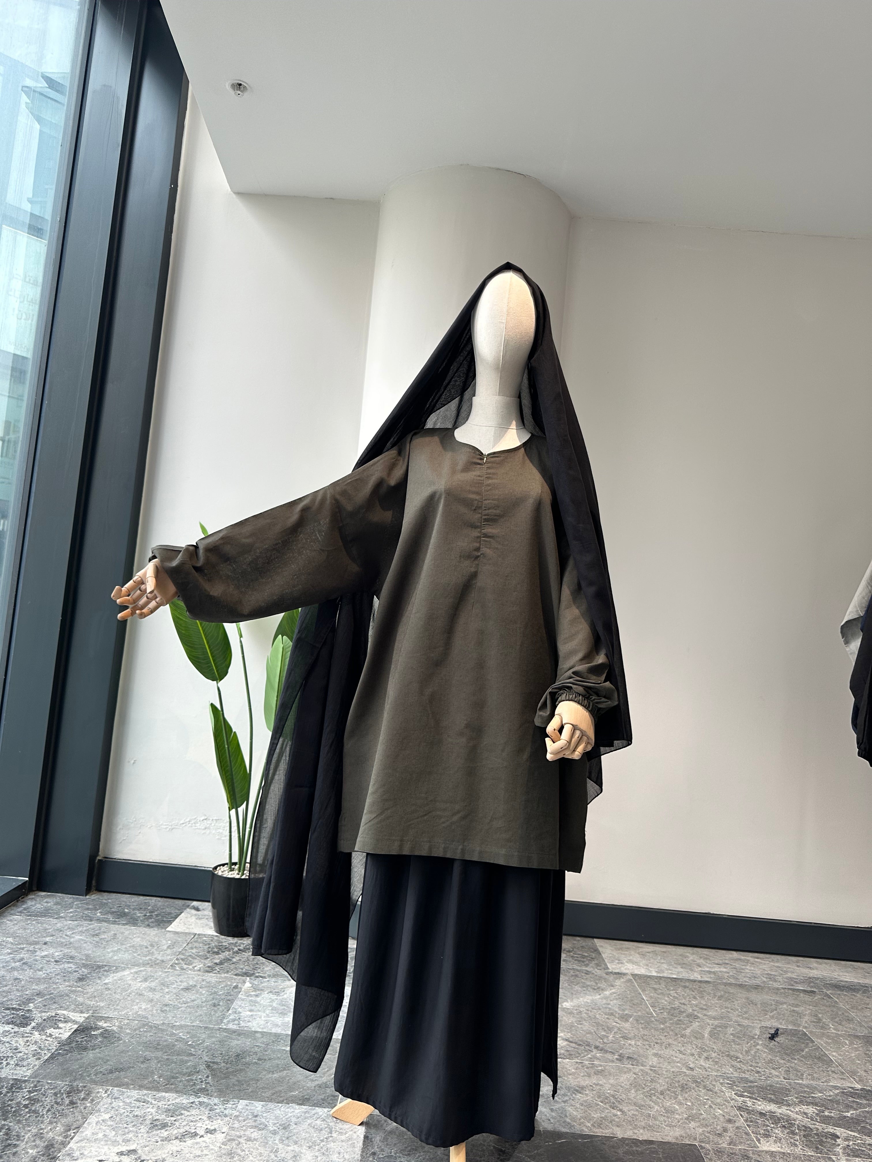 sade keten tunik - haki