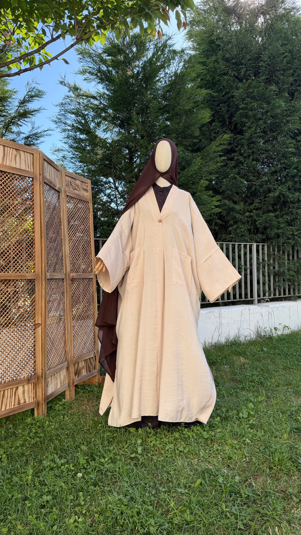 Hüma abaya - bej