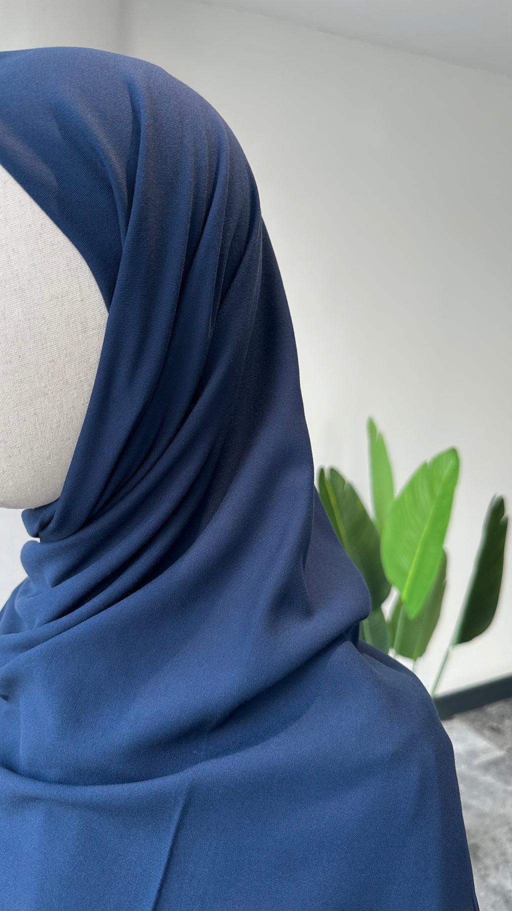 Bambu viskon eşarp -Lacivert| 120 cm