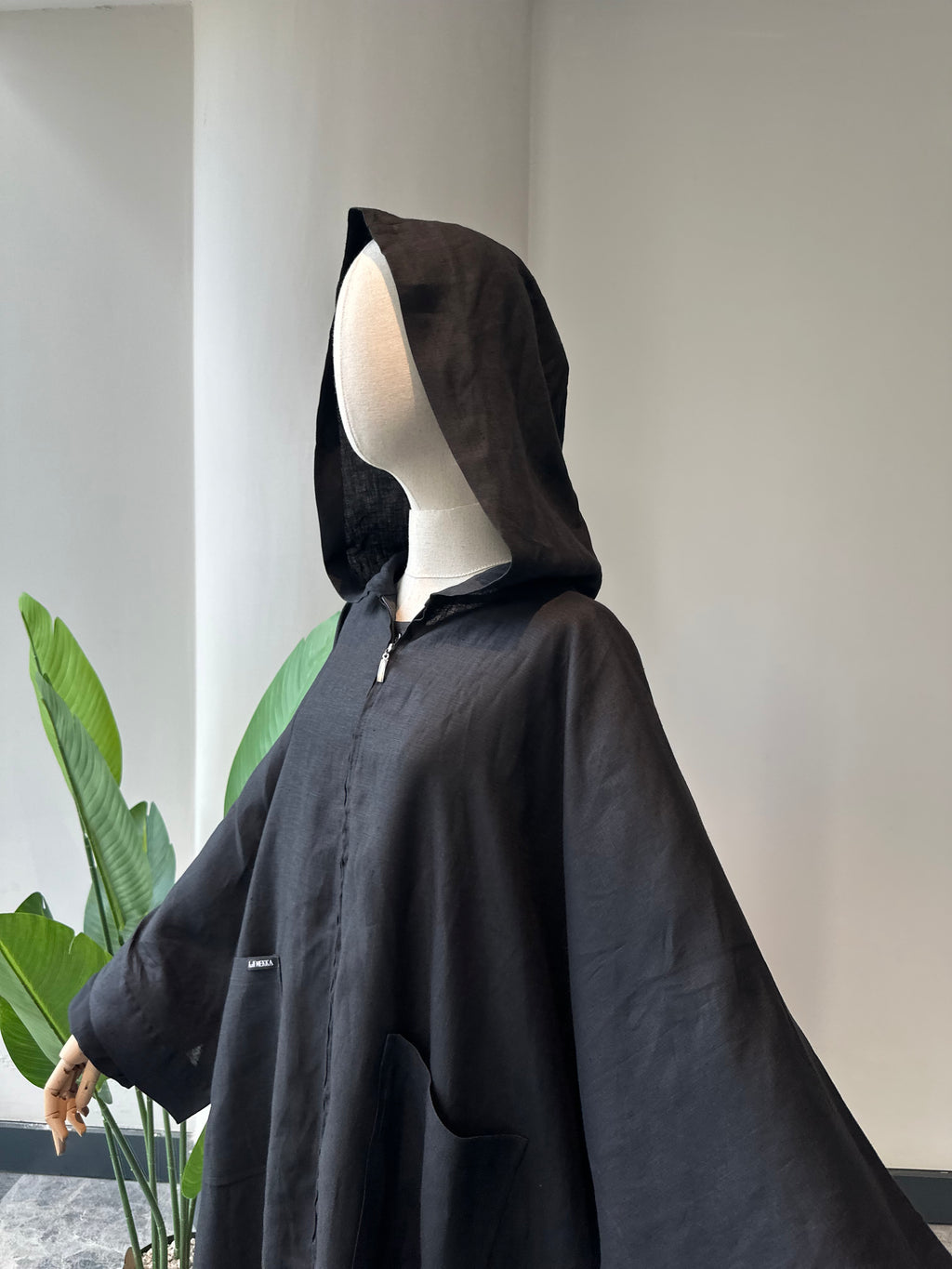 Premıum Keten panço- fermuarlı