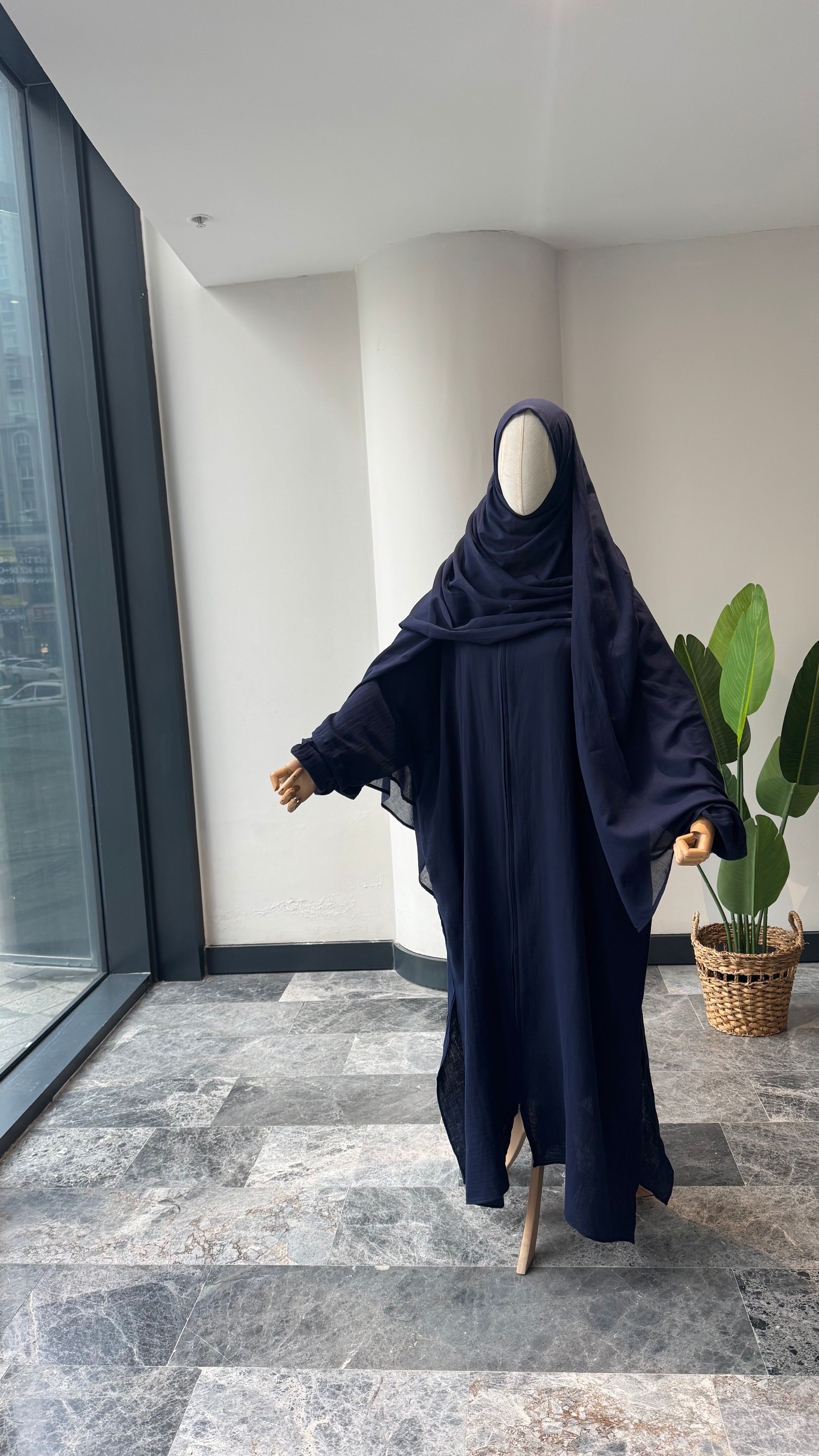 Mekka takım lacivert - şalvarlı | fermuarlı