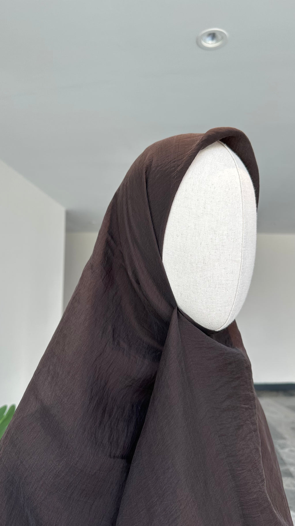 Premıum organze/eşarp-kahve 140cm