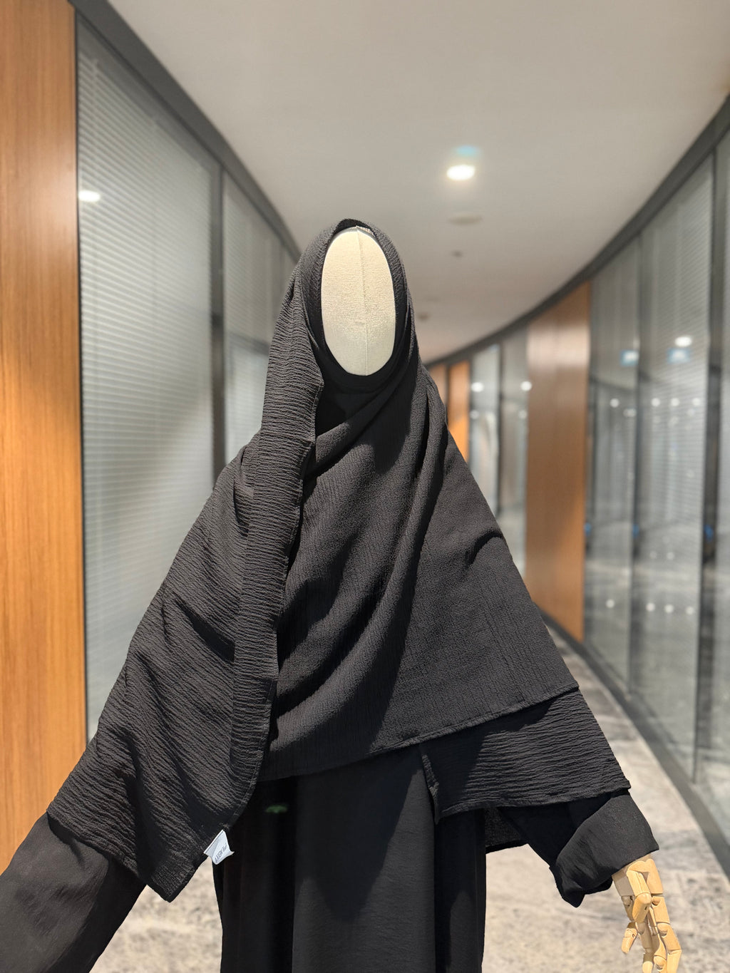 Müslin bürümcük şal - maxi siyah