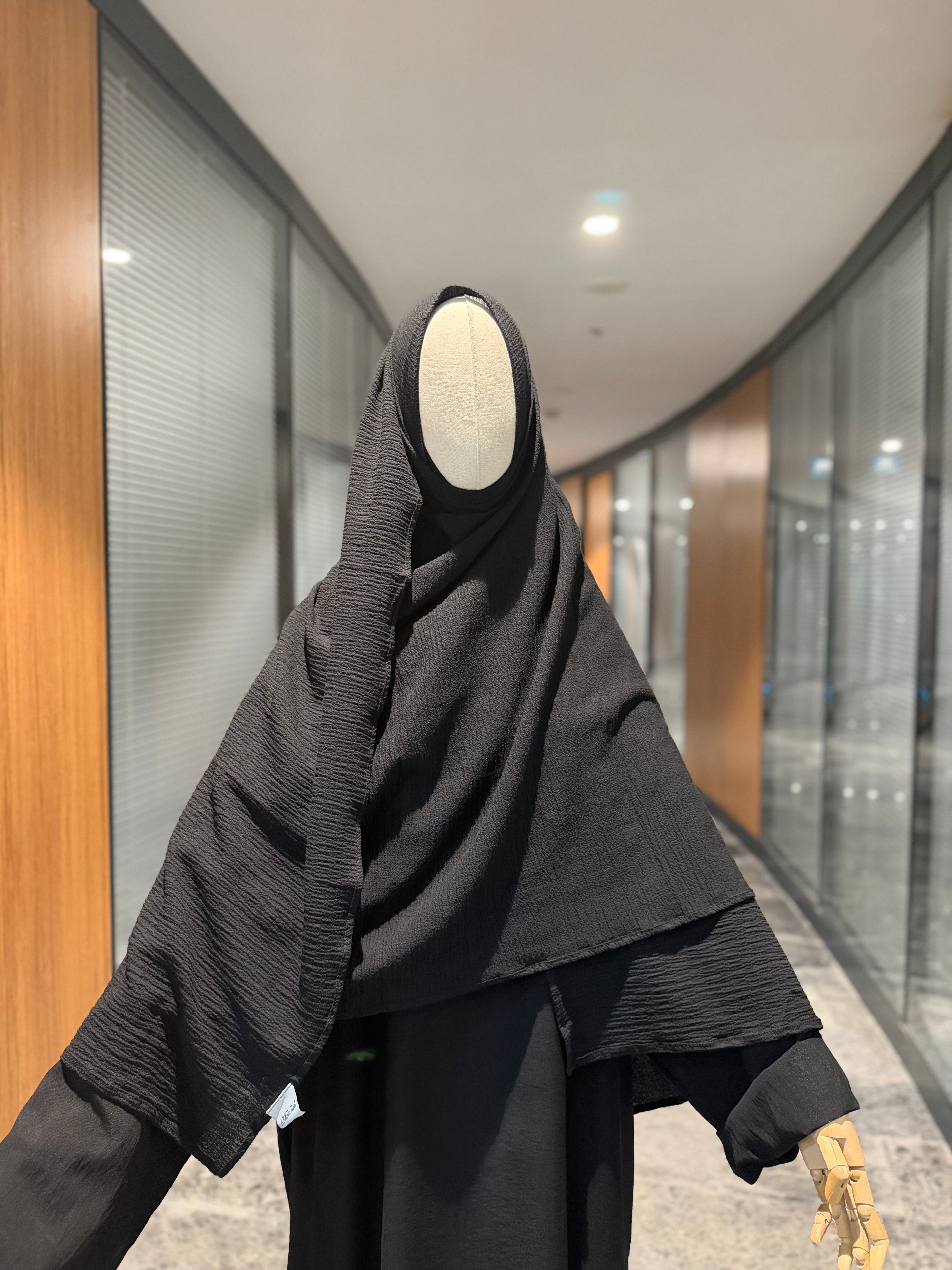 Müslin bürümcük şal - maxi siyah