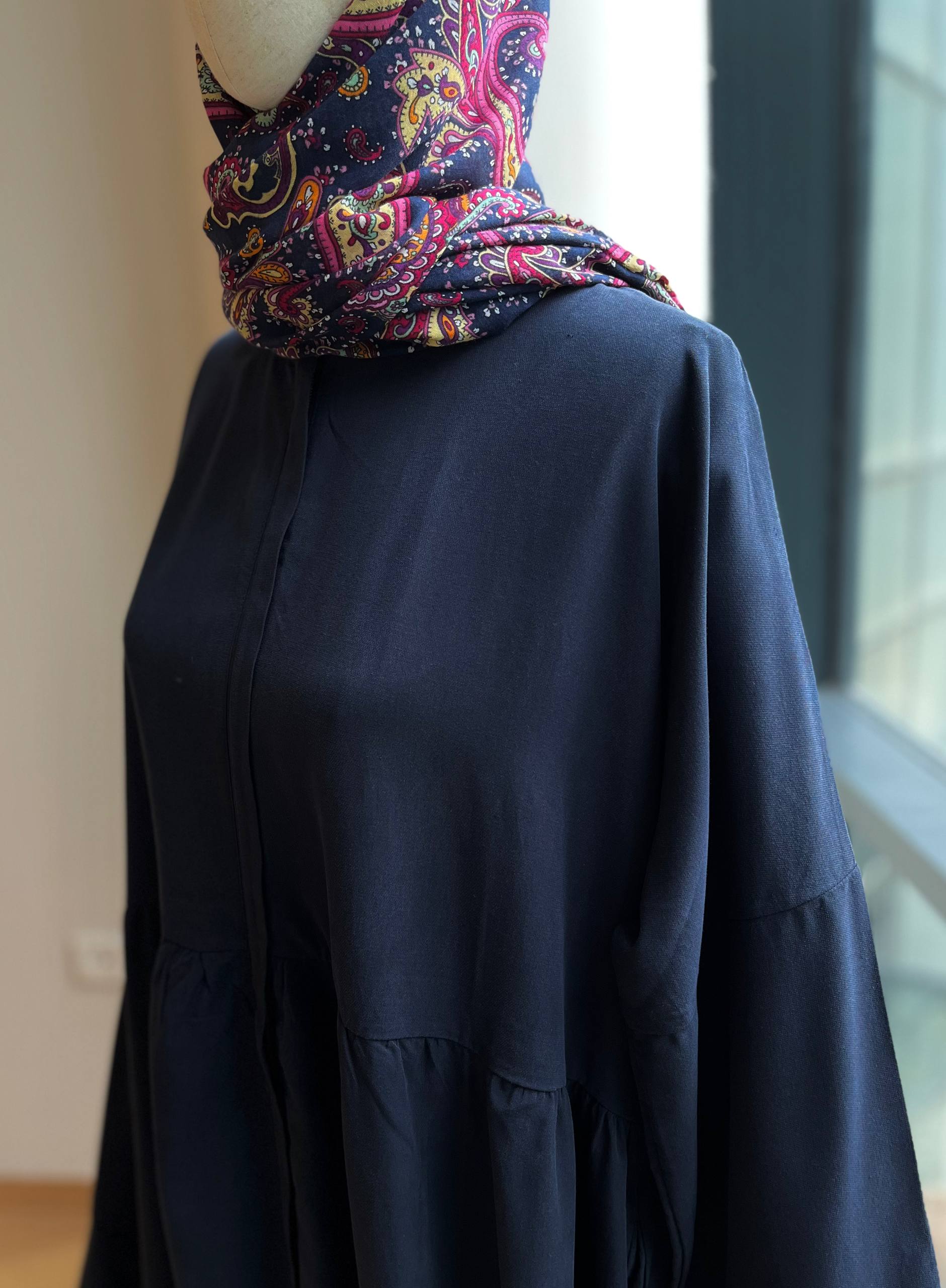 Tensel kupra robalı ferace - lacivert