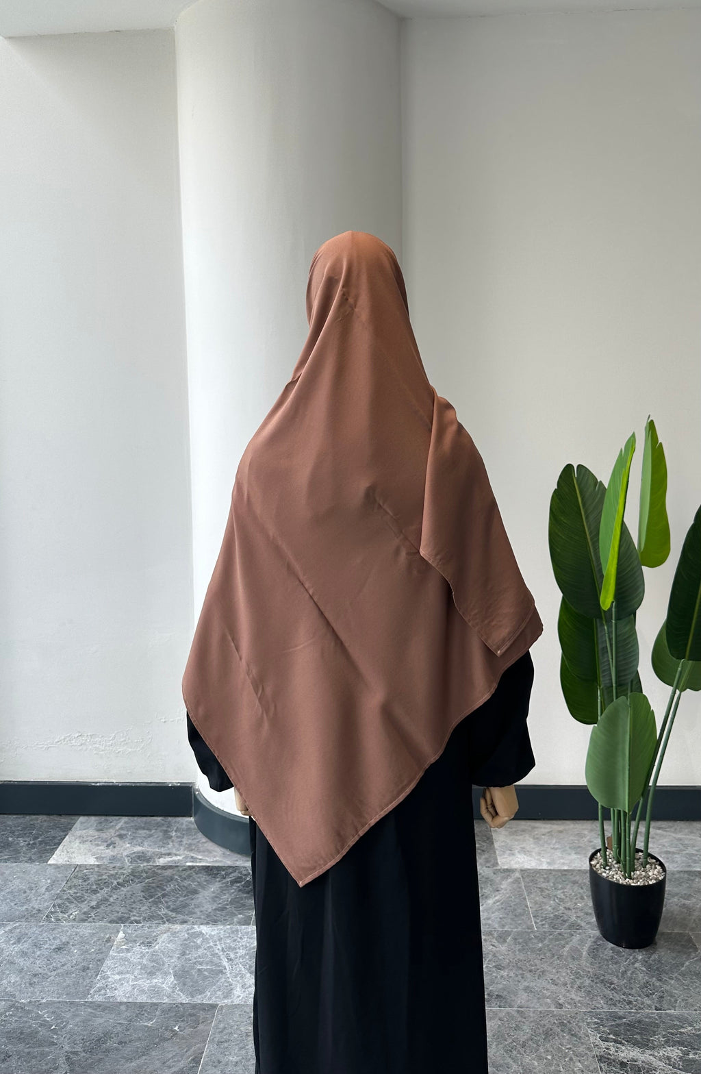 Bambu viskon eşarp -Kahve| 120 cm