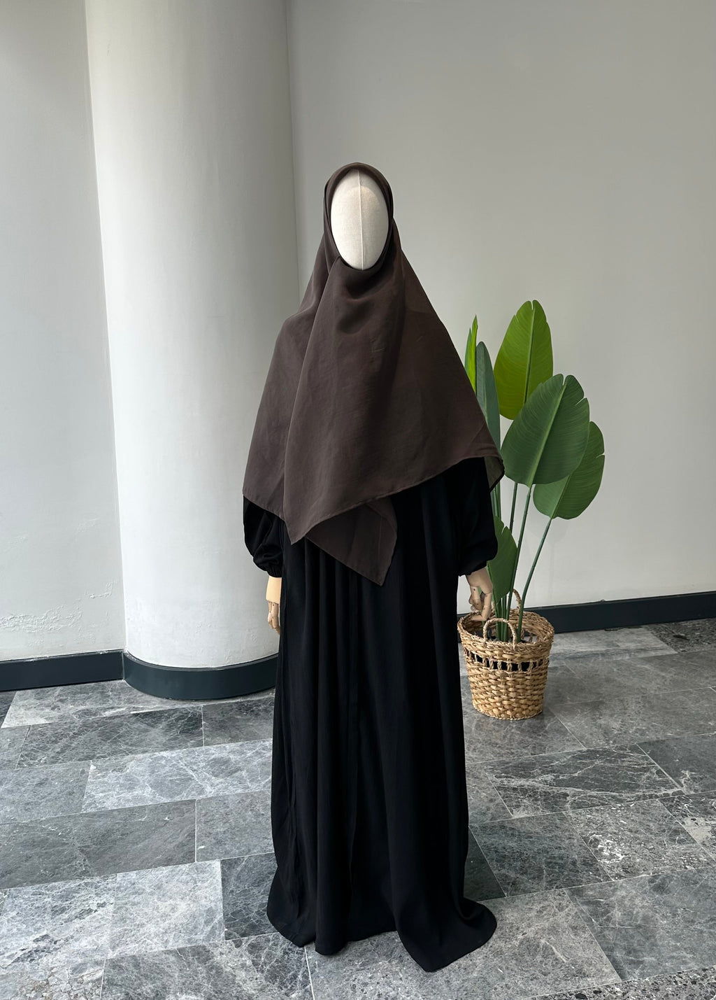 Premıum organze/eşarp-kahve 120cm