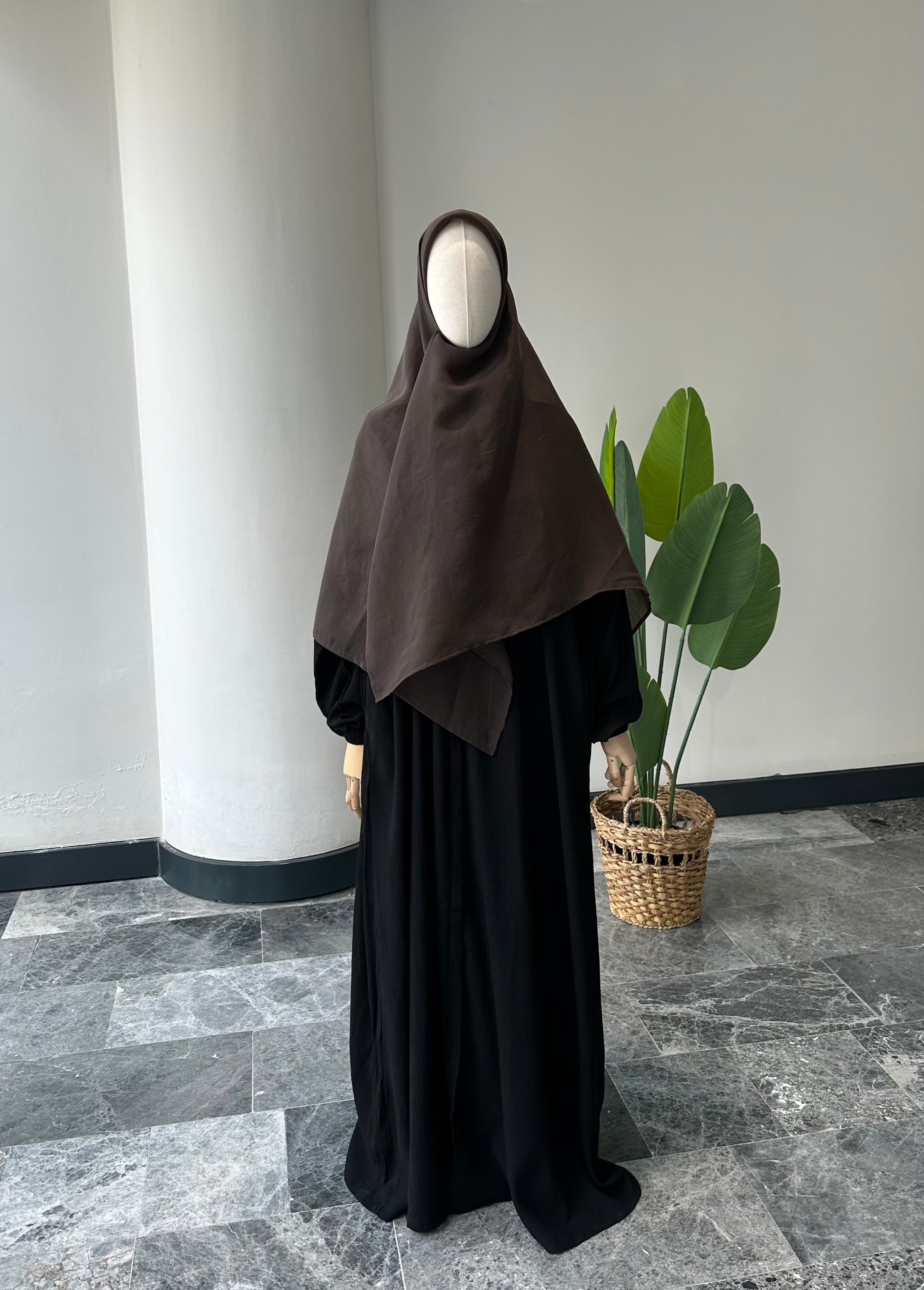 Premıum organze/eşarp-kahve 120cm