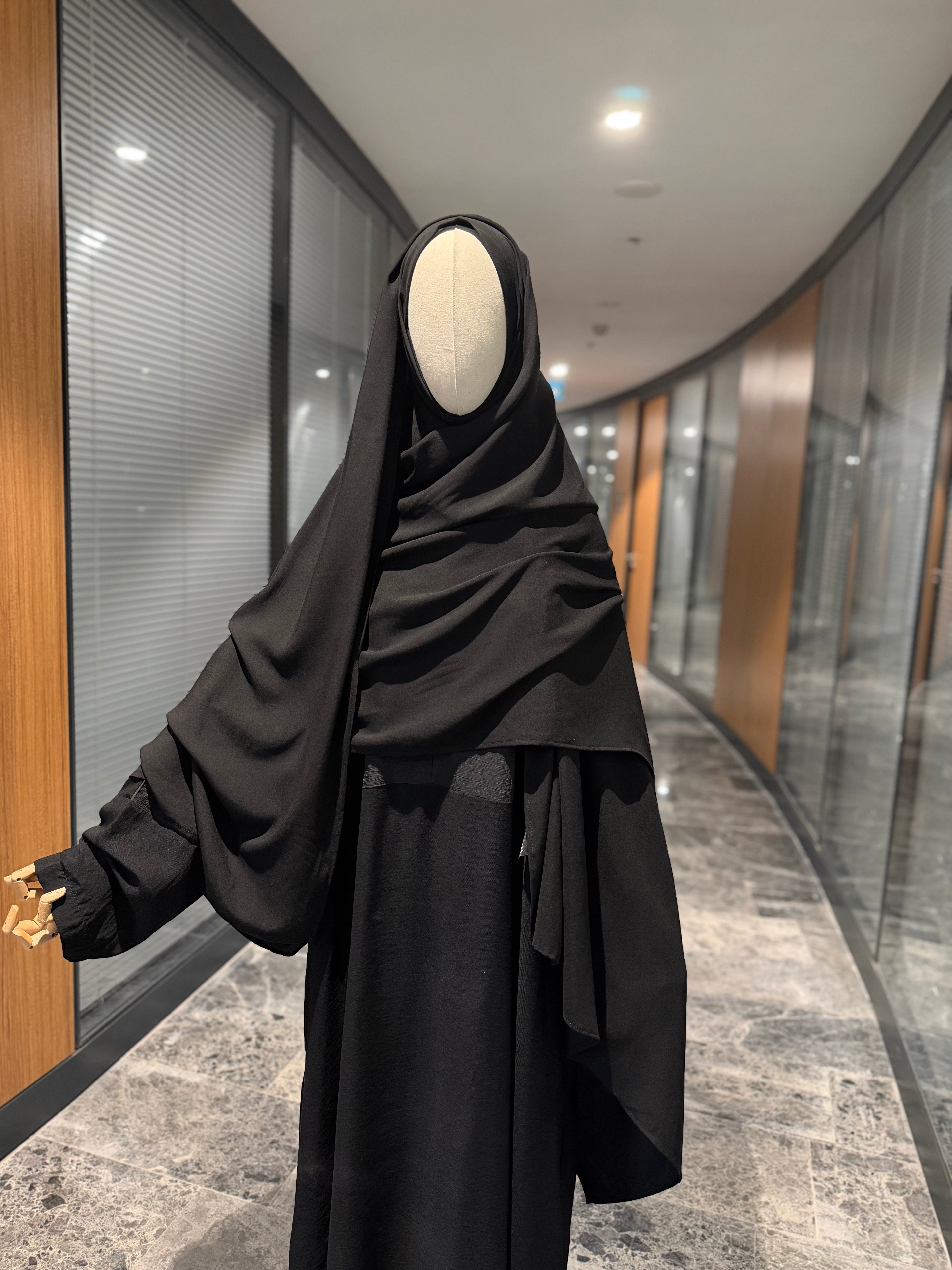 Bambu viskon şal  - siyah